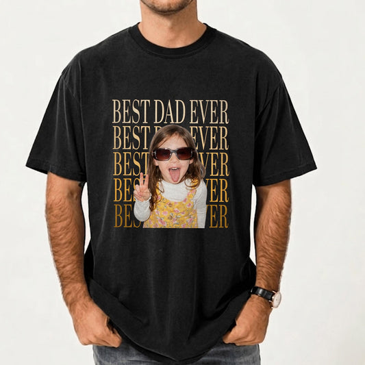 Custom Dad Photo Shirt, Personalized Kid Photo Shirt Gift for Dad, Father's Day Shirt Gift From Kid, New Dad Shirt