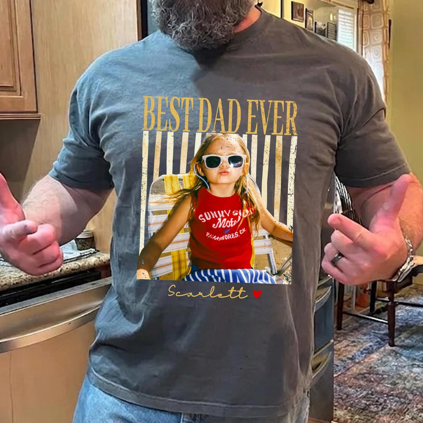 Custom Papa Photo Shirt, Fathers Day Shirt with Kids, Funny Dad Shirt, Best Dad Ever Shirt, New Dad Gift
