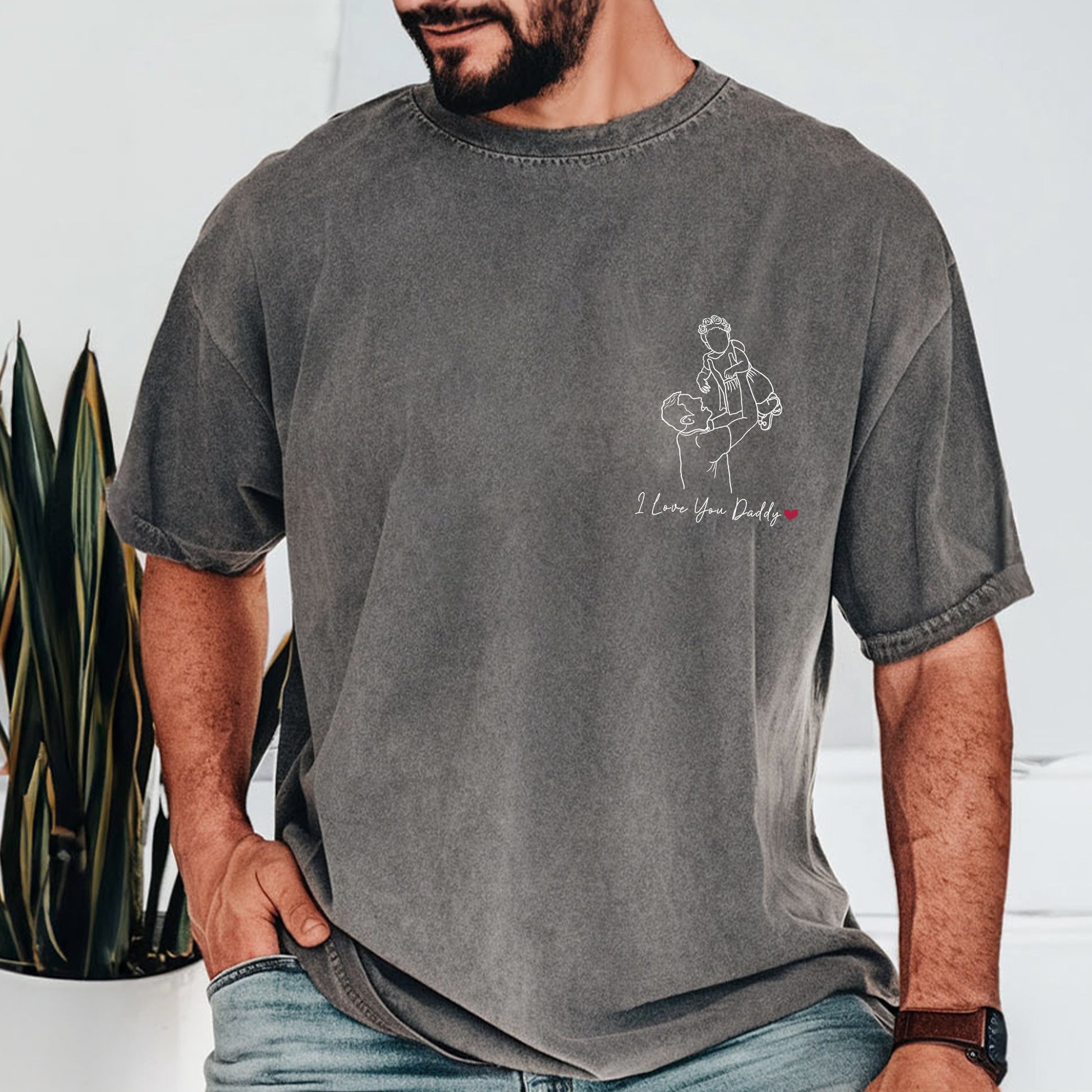 Custom Dad Shirt, Dads Portrait from Photo, Father's Day Gift for New Dad
