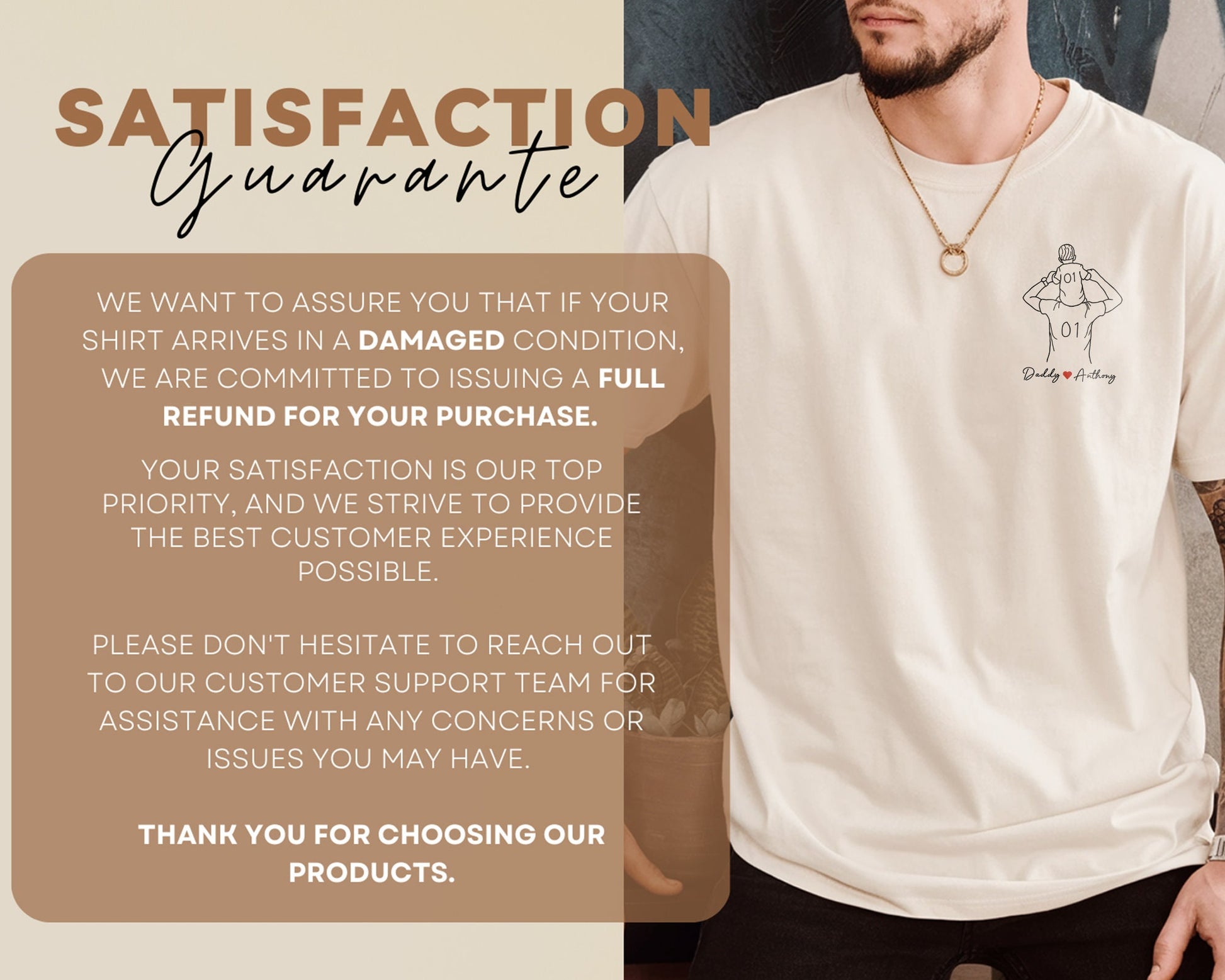 Personalized Dad Portrait Shirt, Custom Photo Outline Tee
