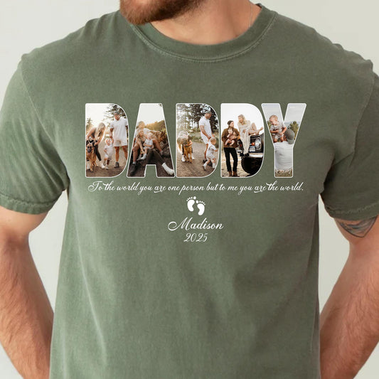 Personalized Fathers Day Shirt, Daddy Photo Collage Shirt, Fathers Day Photo Shirt, Photo Gift For Dad, Fathers Day Photo Gift