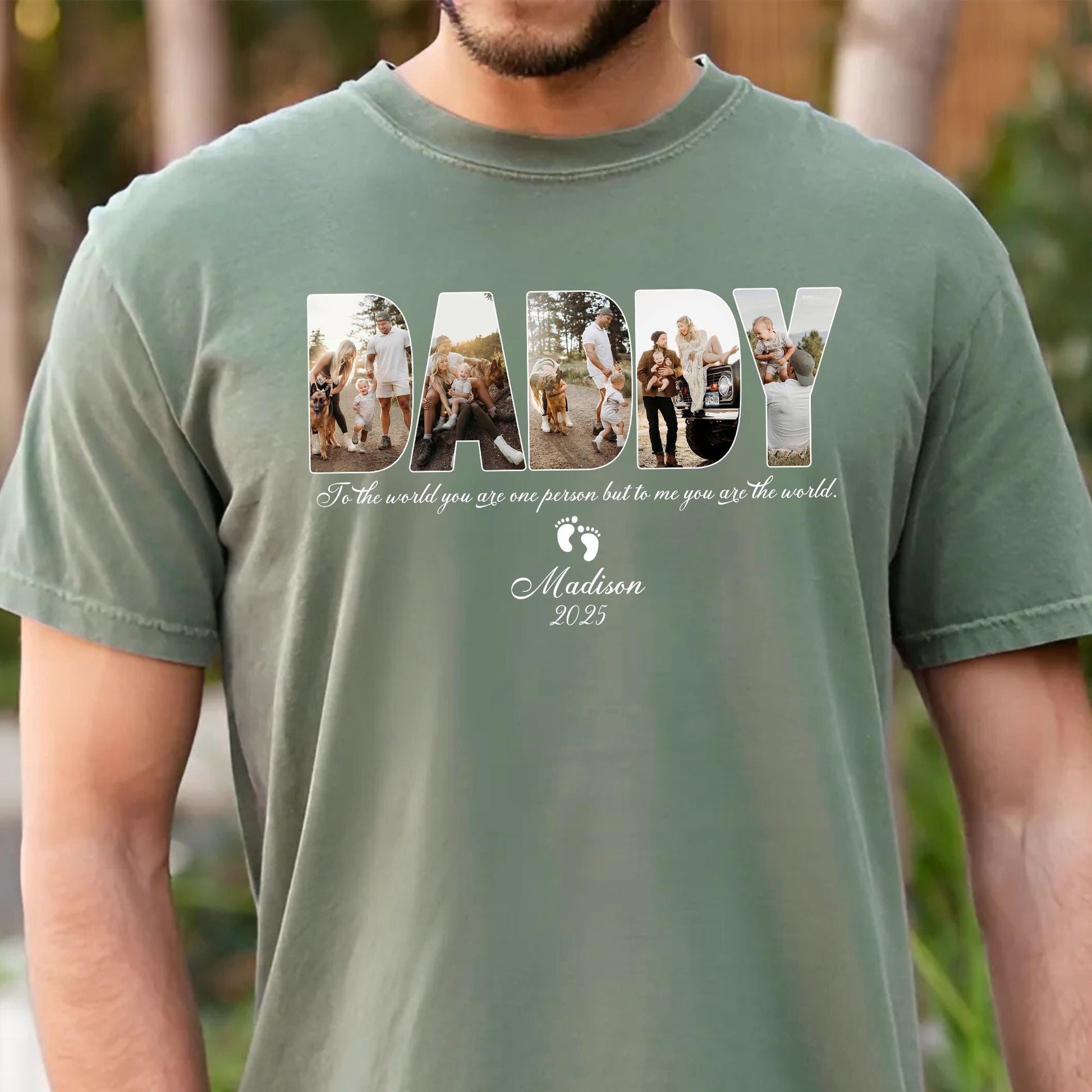 Personalized Fathers Day Shirt, Daddy Photo Collage Shirt, Fathers Day Photo Shirt, Photo Gift For Dad, Fathers Day Photo Gift