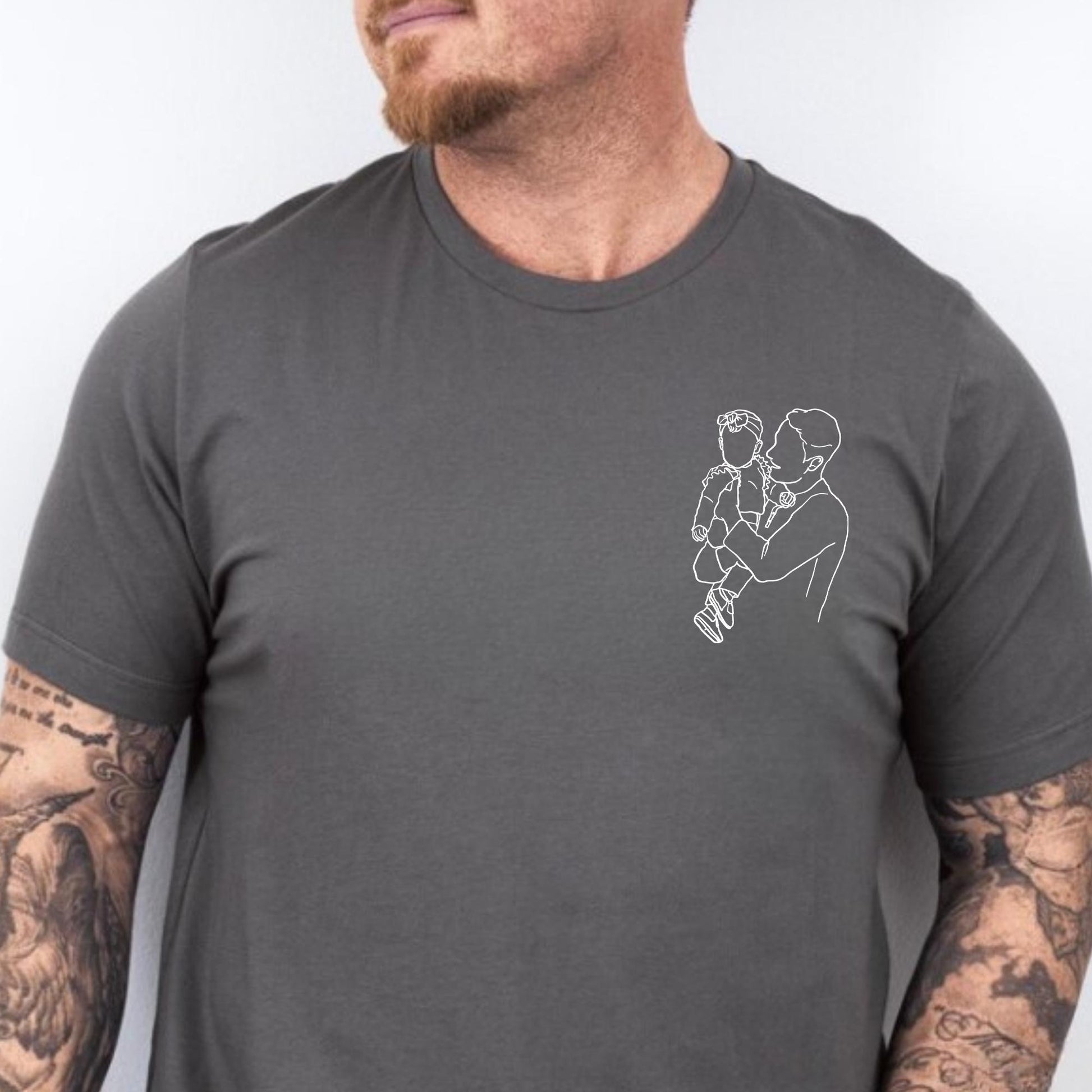 Custom Dad Photo Shirt, Personalized Father's Day Shirts Gifts for Dad, New Dad Gift for Husband
