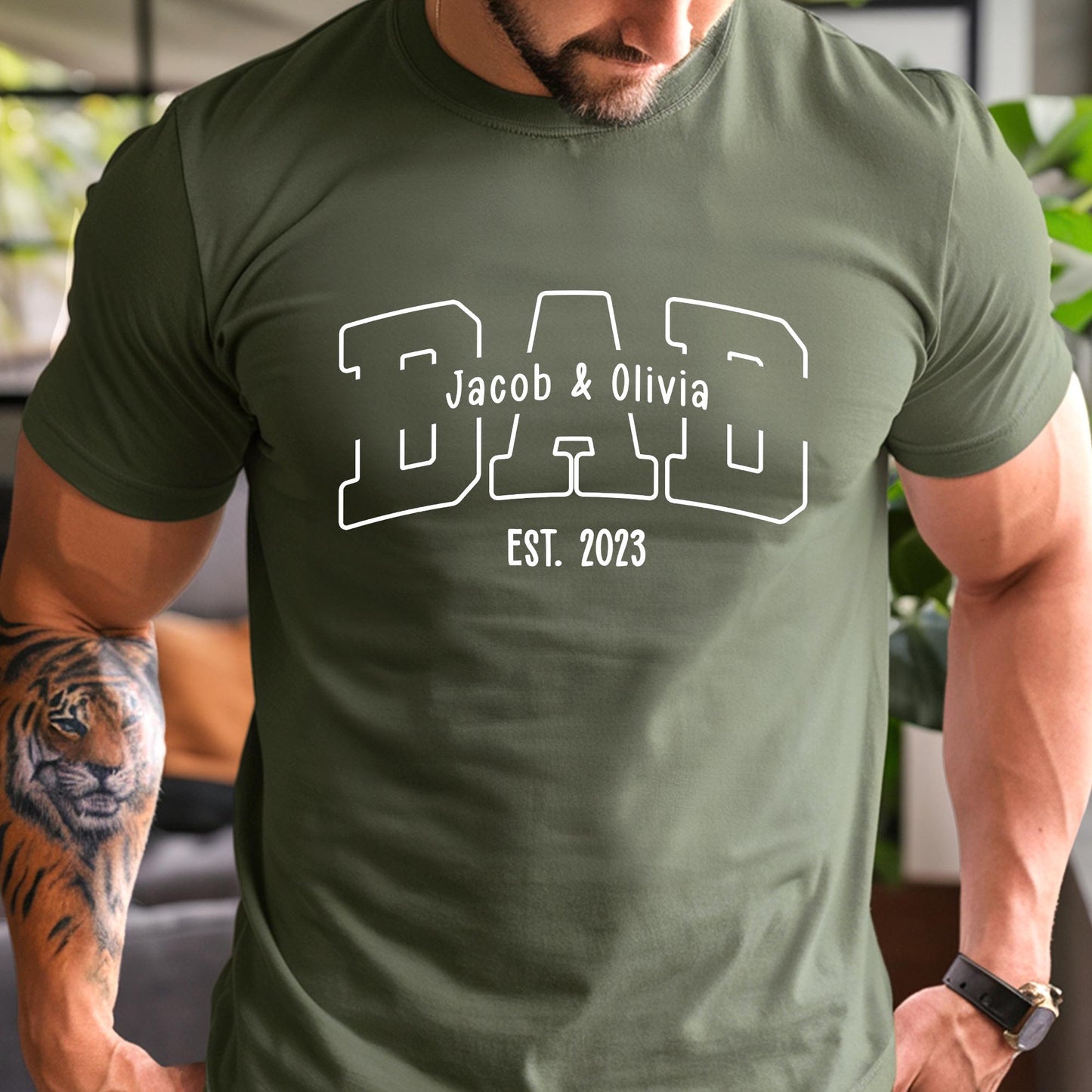 Custom Dad Shirt, Dad Shirt with Kids Names, Dad Est Shirt, Fathers Day Gifts From Kids, Fathers Day Gifts From Wife, Dad Birthday Shirt