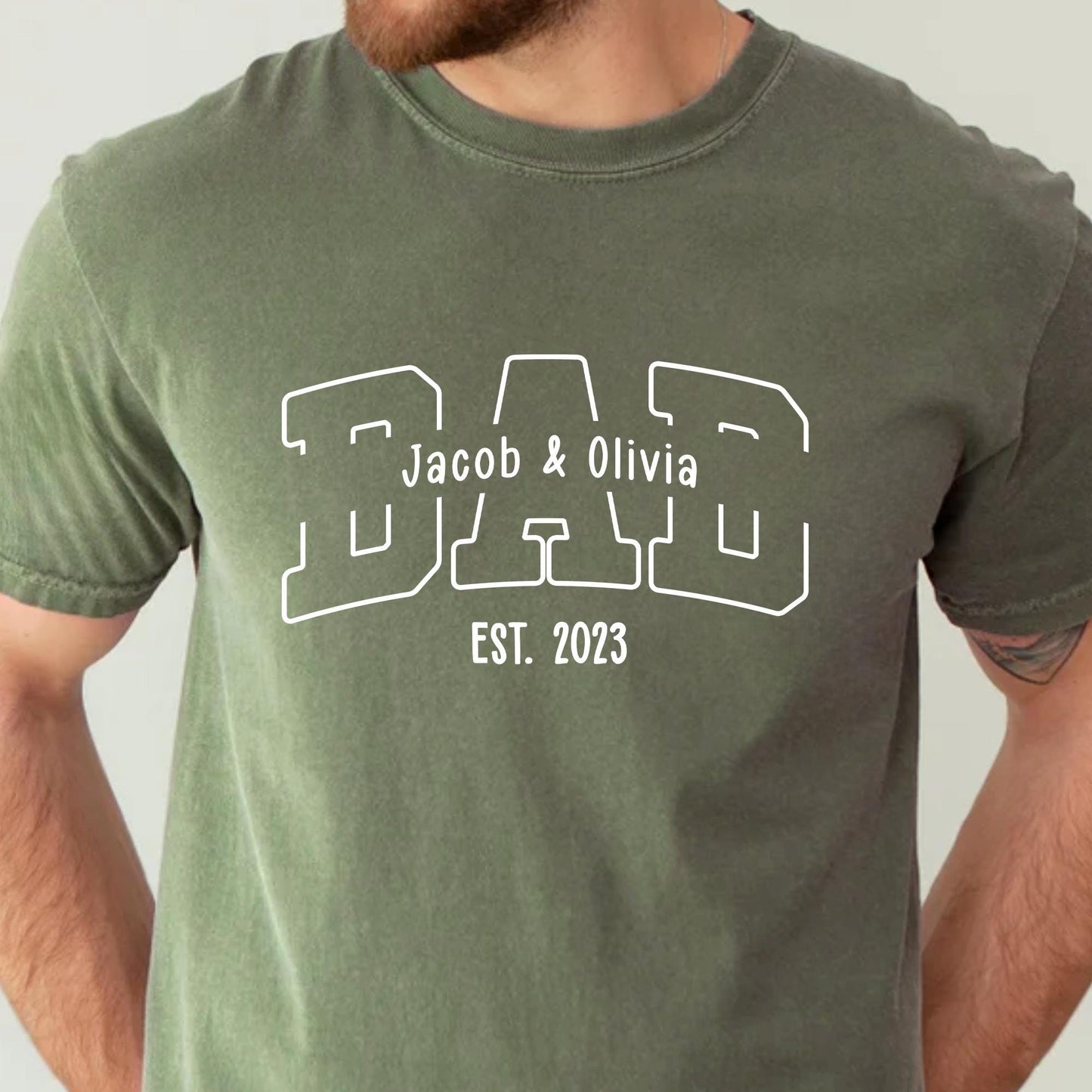 Custom Dad Shirt, Dad Shirt with Kids Names, Dad Est Shirt, Fathers Day Gifts From Kids, Fathers Day Gifts From Wife, Dad Birthday Shirt