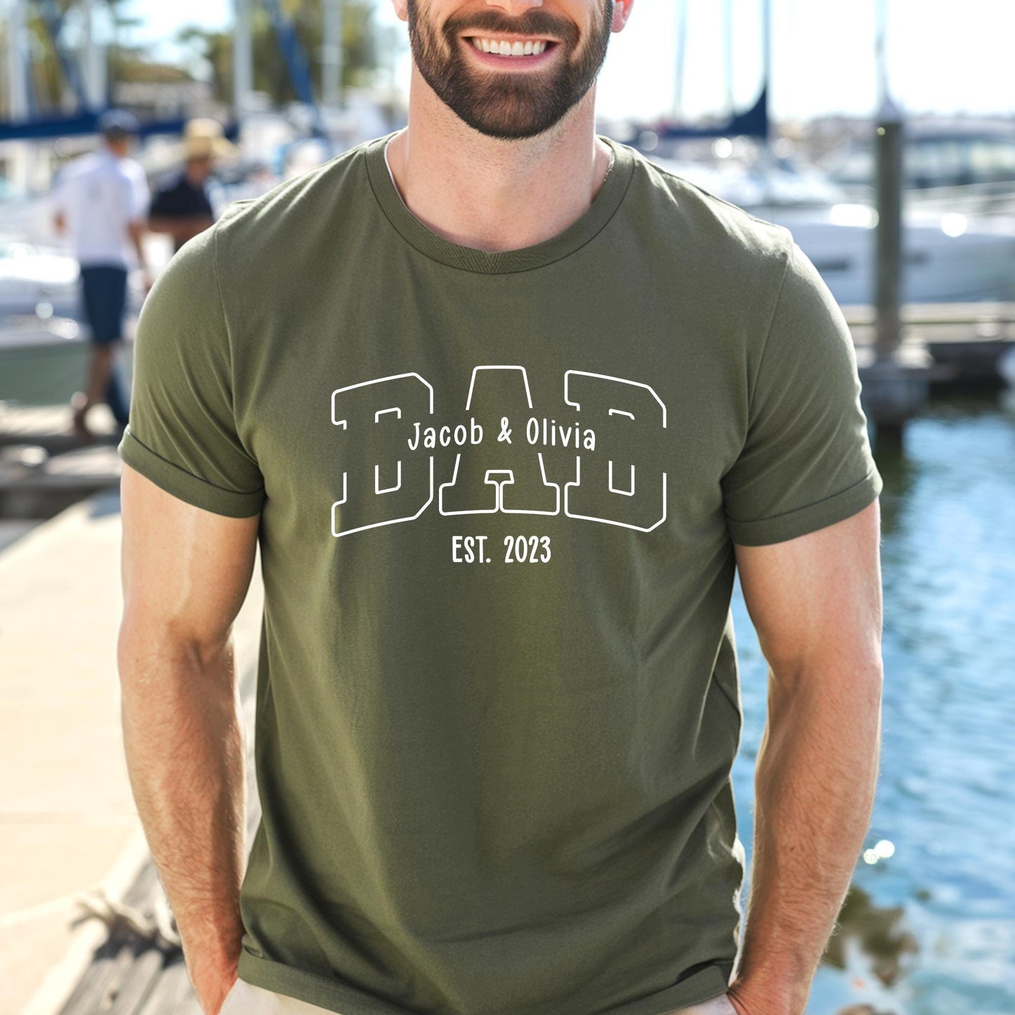 Custom Dad Shirt, Dad Shirt with Kids Names, Dad Est Shirt, Fathers Day Gifts From Kids, Fathers Day Gifts From Wife, Dad Birthday Shirt