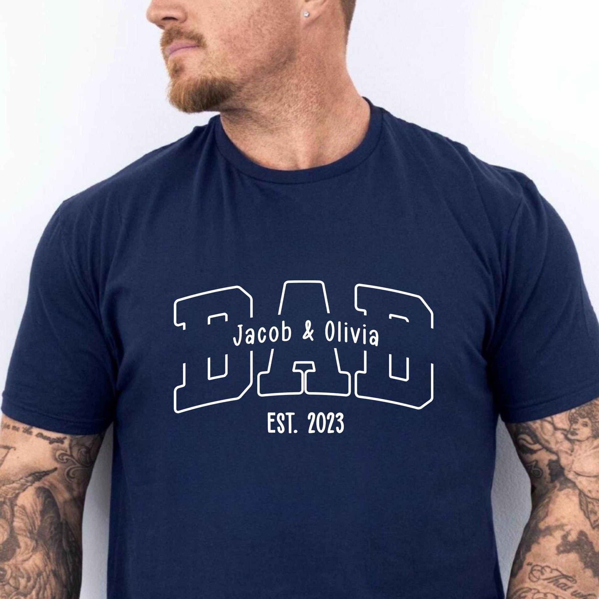 Custom Dad Shirt, Dad Shirt with Kids Names, Dad Est Shirt, Fathers Day Gifts From Kids, Fathers Day Gifts From Wife, Dad Birthday Shirt