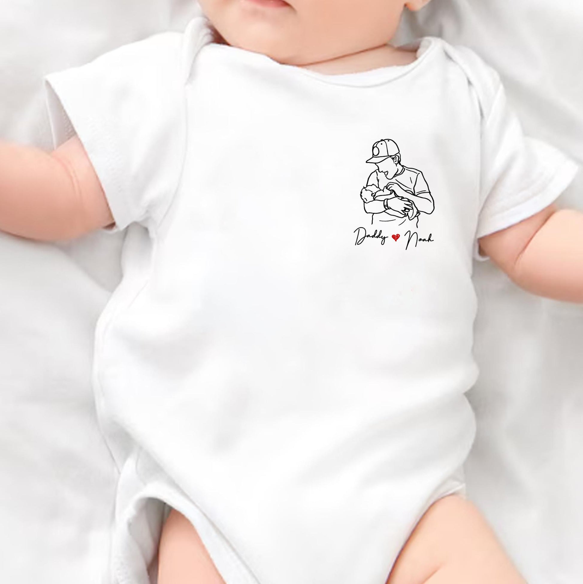 Custom Dad Portrait From Photo Shirt, Father's Day Gift for New Dad
