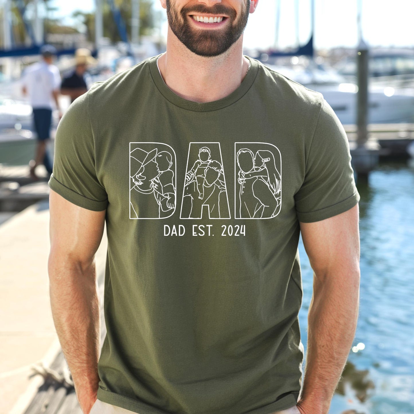 Personalized Dad Shirt, Personalized Dads Portrait Shirts, Fathers Day Gifts From Kids