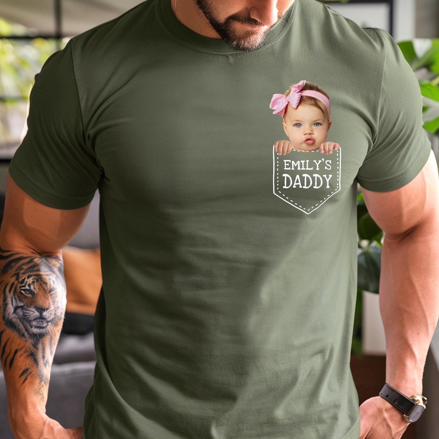 Personalized New Dad Shirt, Custom Baby Face Shirt, Baby Photo Shirt, Custom First Fathers Day Shirt with Baby Face, New Father's Day Gift
