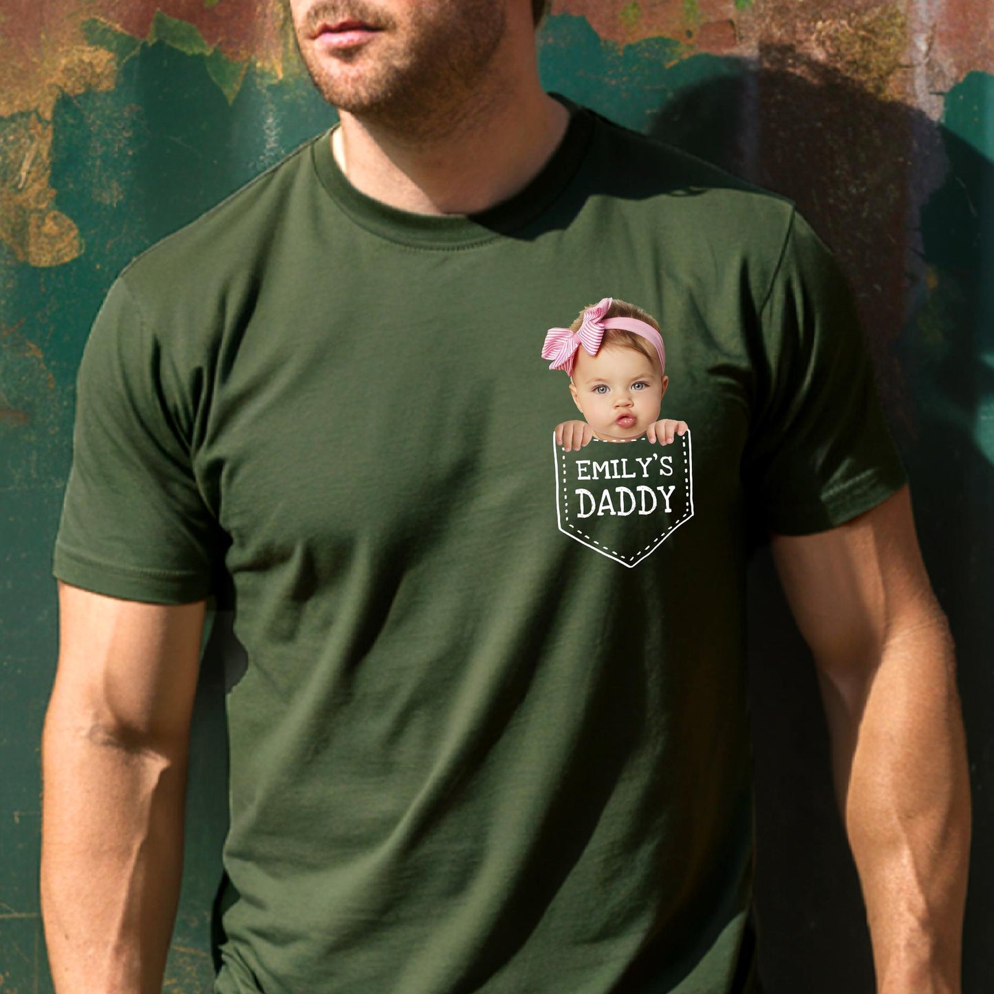 Personalized New Dad Shirt, Custom Baby Face Shirt, Baby Photo Shirt, Custom First Fathers Day Shirt with Baby Face, New Father's Day Gift