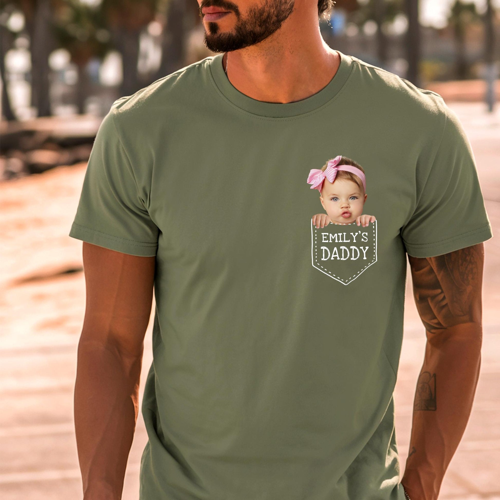 Personalized New Dad Shirt, Custom Baby Face Shirt, Baby Photo Shirt, Custom First Fathers Day Shirt with Baby Face, New Father's Day Gift