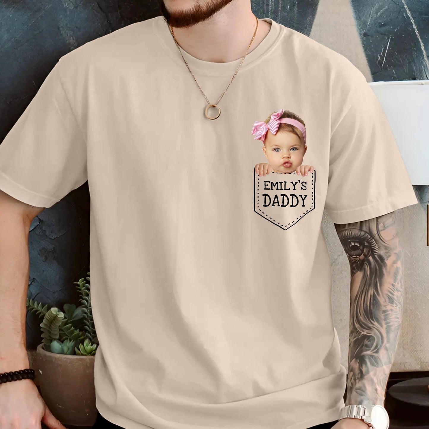 Personalized New Dad Shirt, Custom Baby Face Shirt, Baby Photo Shirt, Custom First Fathers Day Shirt with Baby Face, New Father's Day Gift
