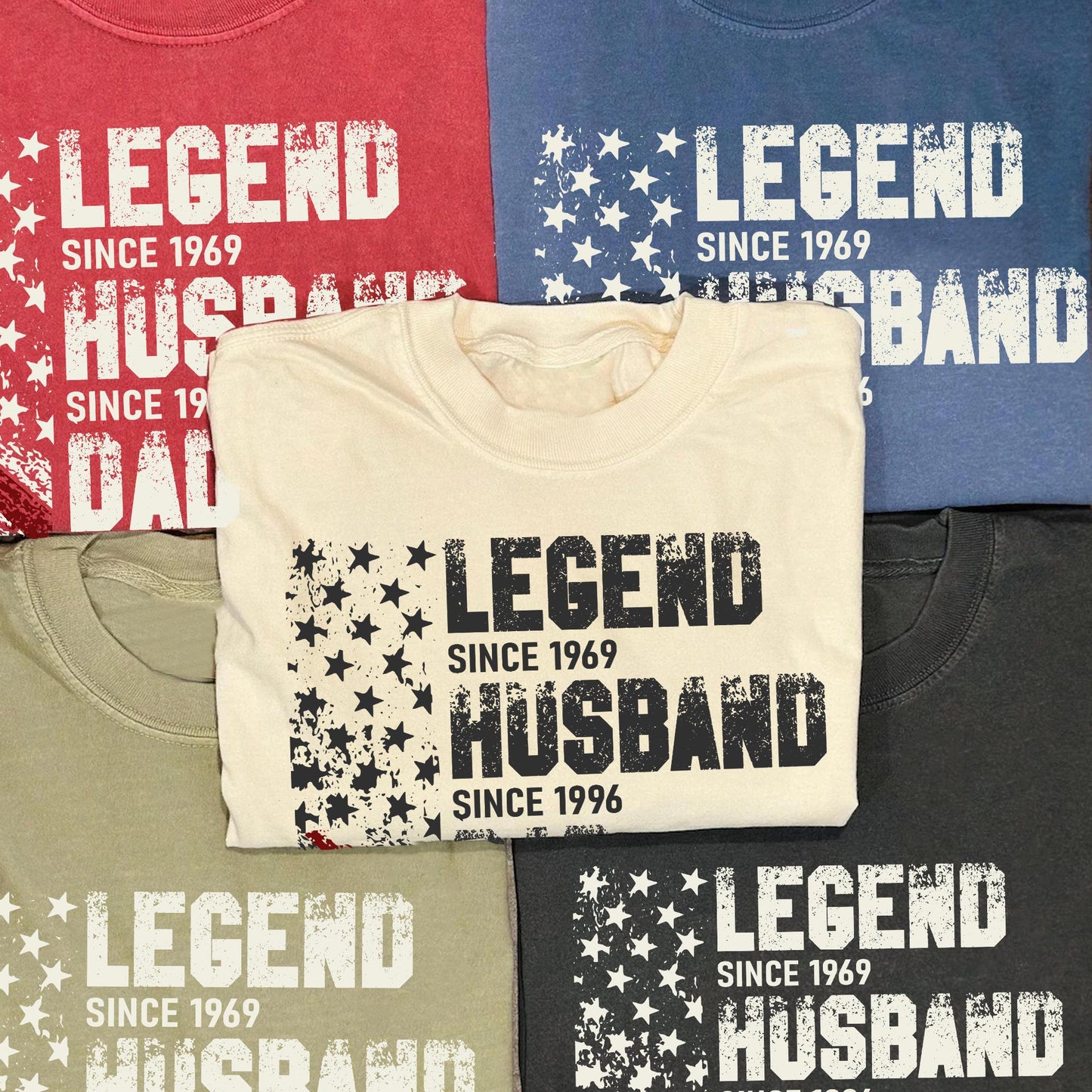 Personalized Fathers Day Shirt, Legend Husband Dad Grandpa Shirt, Gift For Grandpa, American Dad Shirt, 4th of July Shirt For Dad, Grandpa