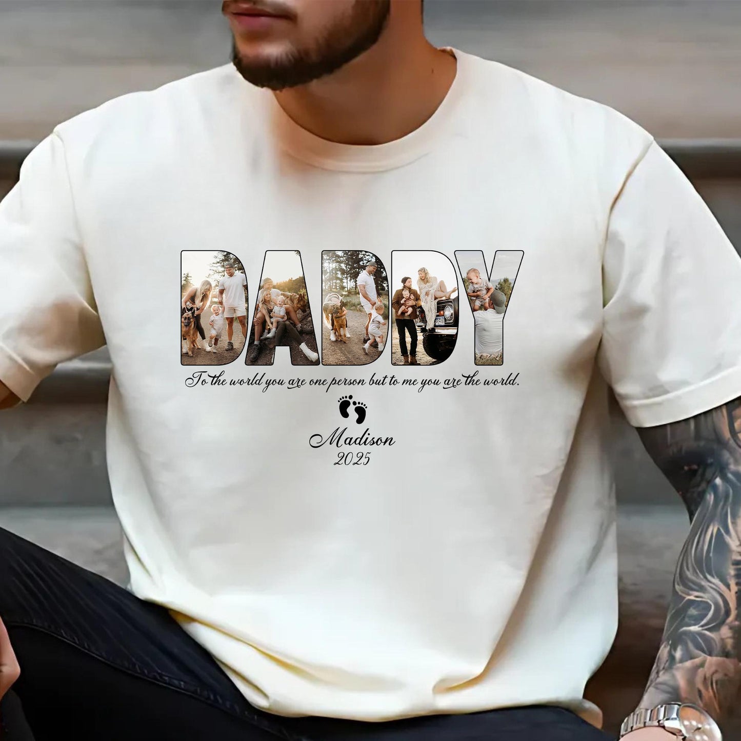 Personalized Fathers Day Shirt, Daddy Photo Collage Shirt, Fathers Day Photo Shirt, Photo Gift For Dad, Fathers Day Photo Gift