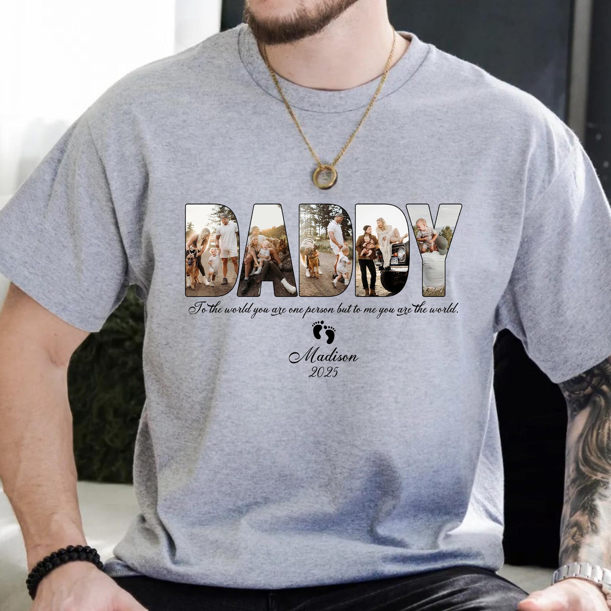 Personalized Fathers Day Shirt, Daddy Photo Collage Shirt, Fathers Day Photo Shirt, Photo Gift For Dad, Fathers Day Photo Gift