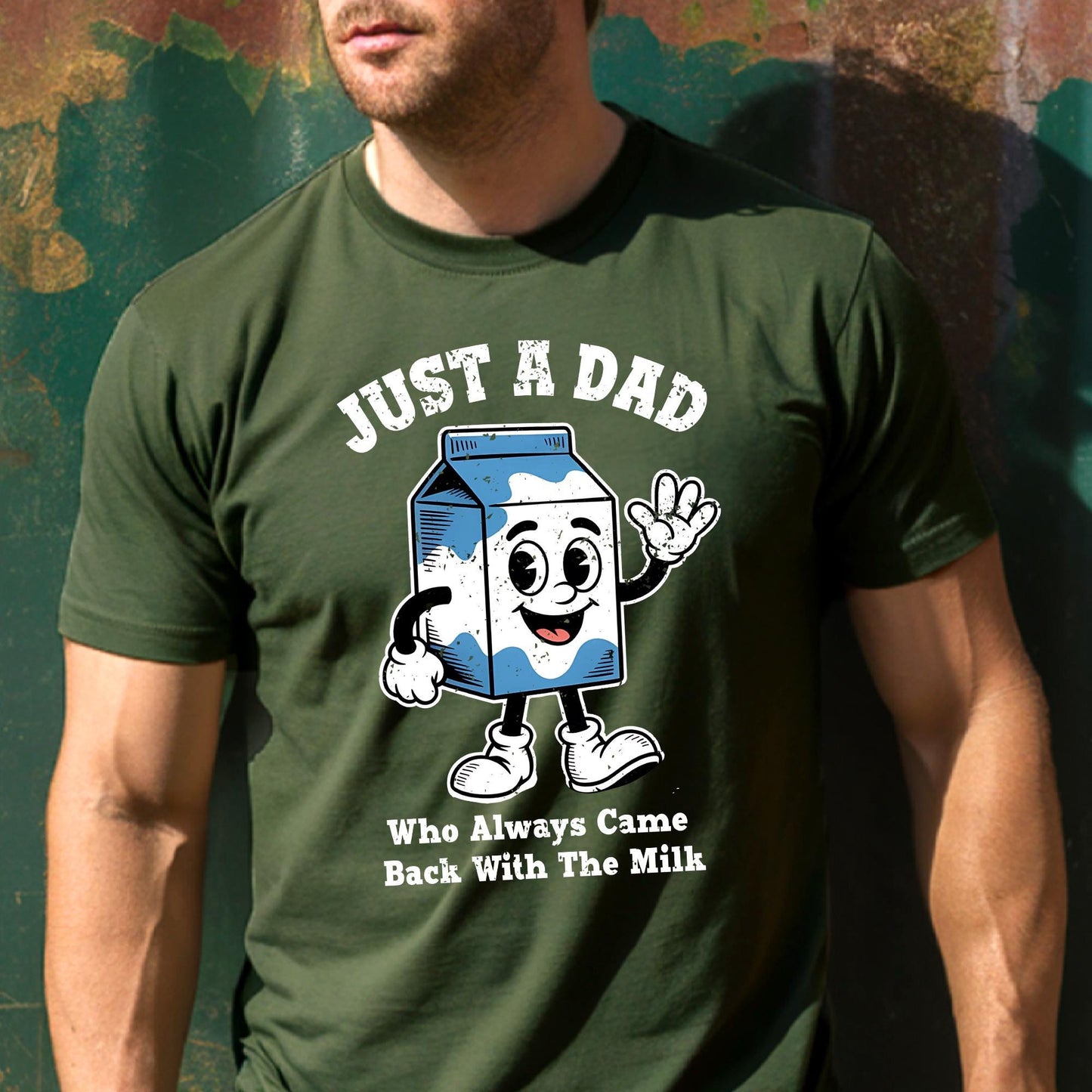 Dad Shirt, Fathers Day Shirt, Funny Dad Shirt, Just A Dad Who Always Came Back With The Milk, Funny Dad Tee, Funny Fathers Day Gift