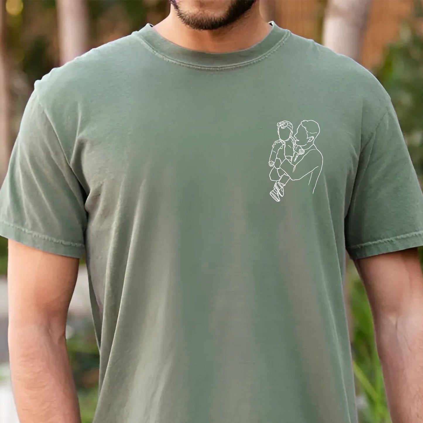 Custom Dad Photo Shirt, Personalized Father's Day Shirts Gifts for Dad, New Dad Gift for Husband
