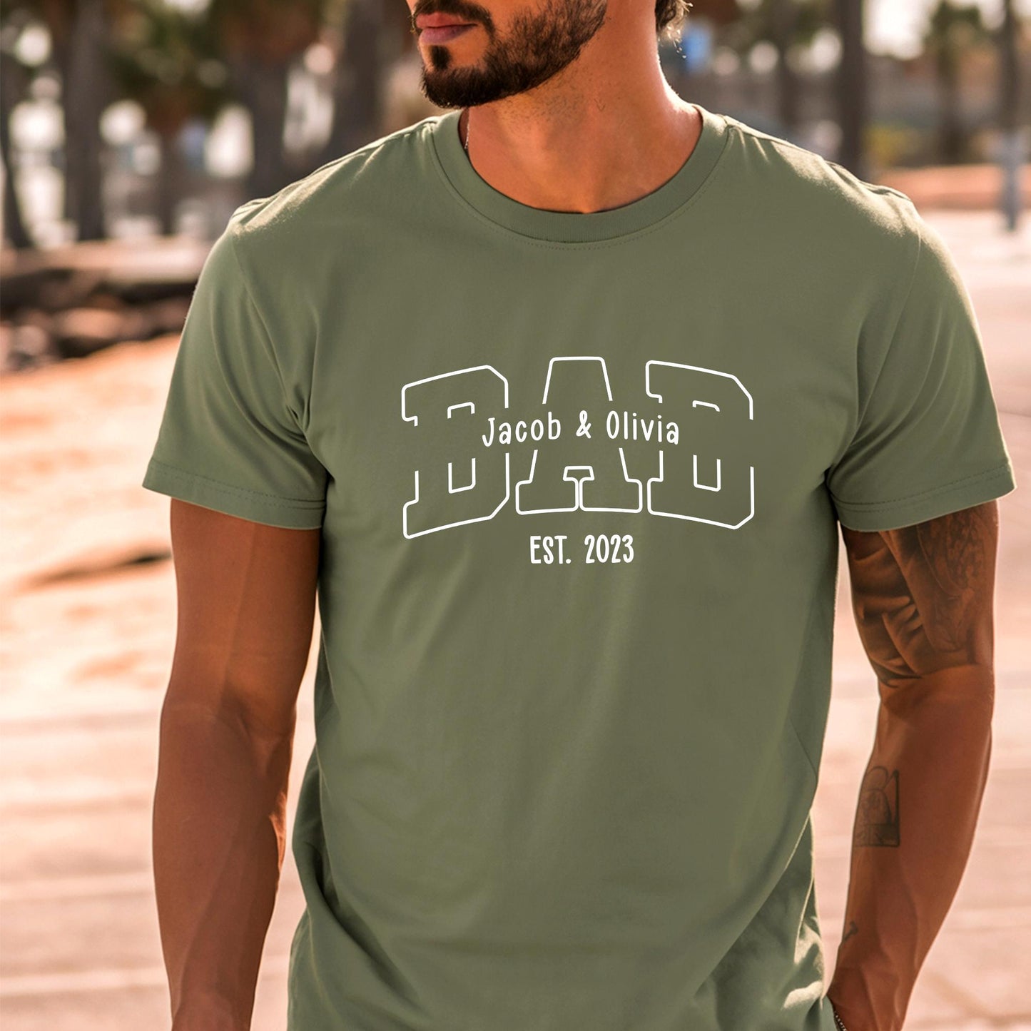 Custom Dad Shirt, Dad Shirt with Kids Names, Dad Est Shirt, Fathers Day Gifts From Kids, Fathers Day Gifts From Wife, Dad Birthday Shirt