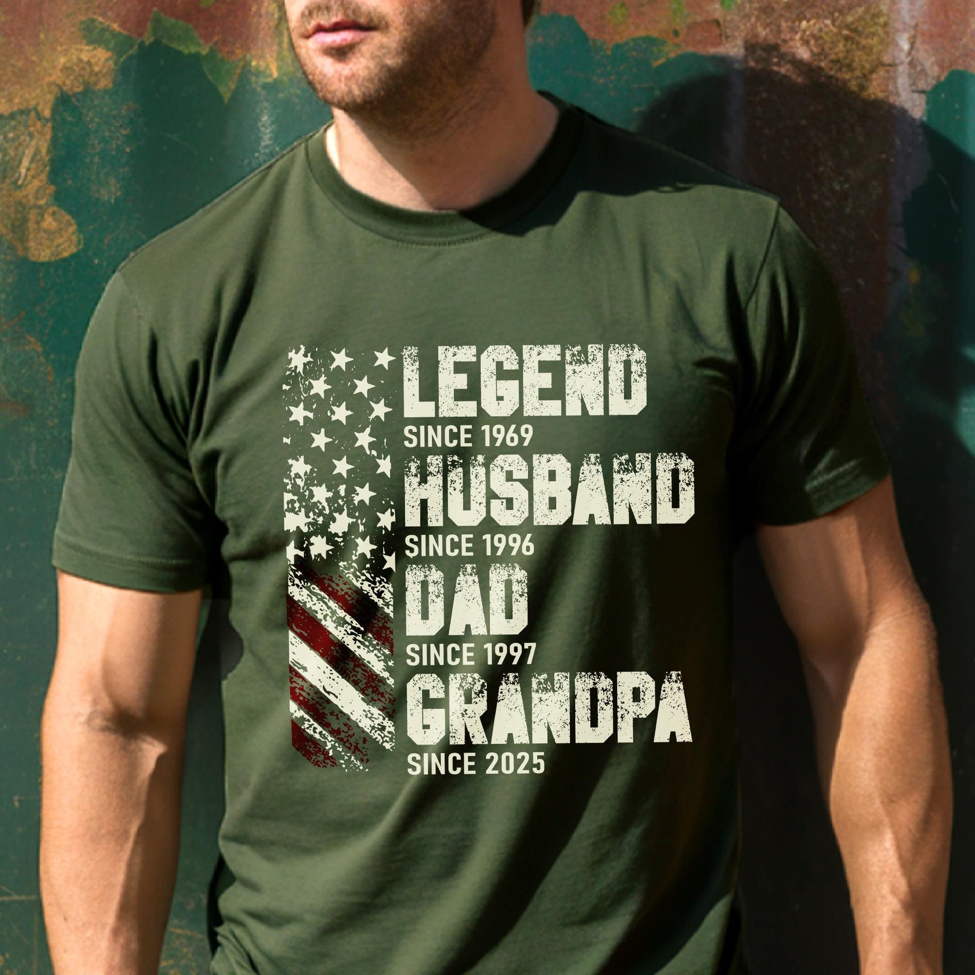 Personalized Fathers Day Shirt, Legend Husband Dad Grandpa Shirt, Gift For Grandpa, American Dad Shirt, 4th of July Shirt For Dad, Grandpa