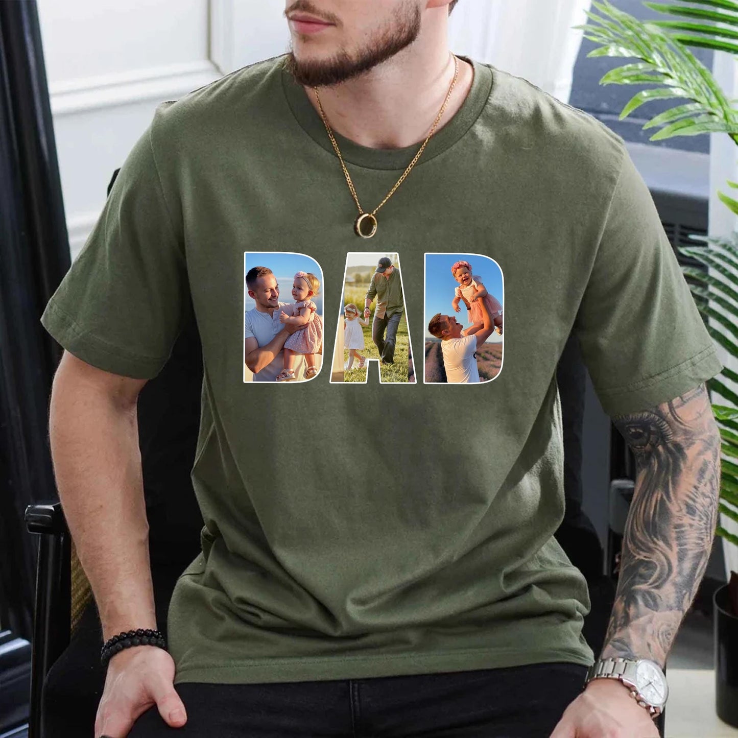 Custom Photo Shirt For Dad, Father's Day Shirt, Dad TShirt, Fathers Day Gifts From Kids, Father's Day T Shirt, Dad Shirt Gift from Wife
