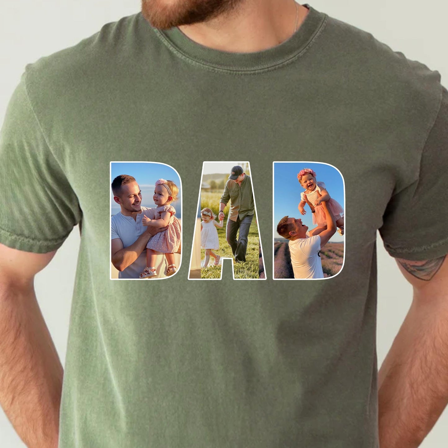 Custom Photo Shirt For Dad, Father's Day Shirt, Dad TShirt, Fathers Day Gifts From Kids, Father's Day T Shirt, Dad Shirt Gift from Wife