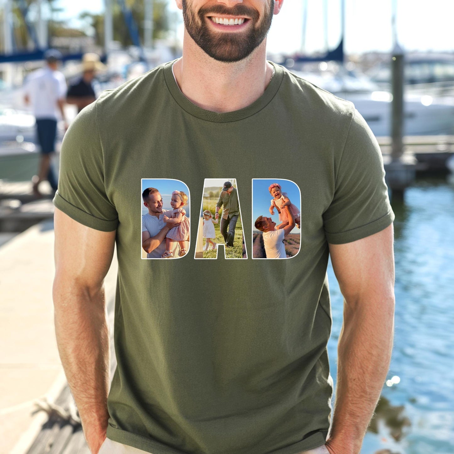 Custom Photo Shirt For Dad, Father's Day Shirt, Dad TShirt, Fathers Day Gifts From Kids, Father's Day T Shirt, Dad Shirt Gift from Wife
