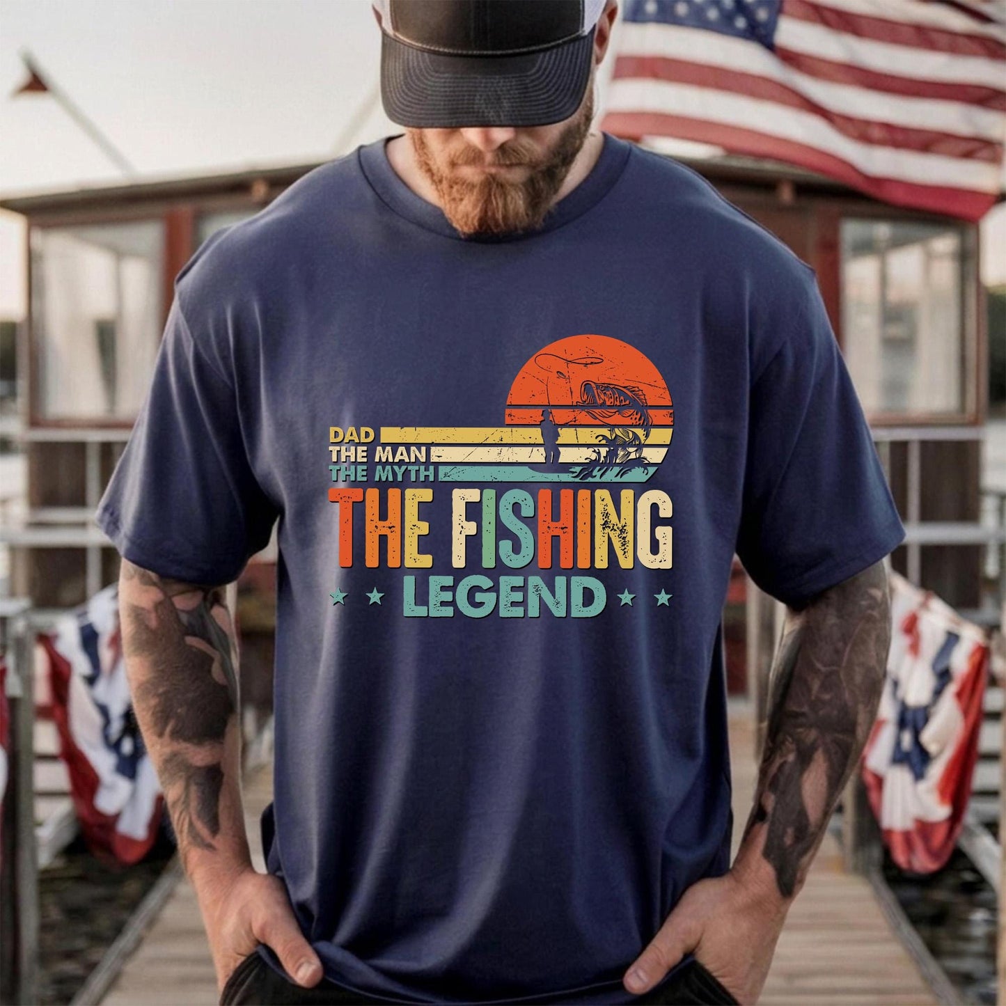 Father's Day Gift for Dad, Fishing Dad Shirt, Custom Dads T-Shirts, Gifts for Husband