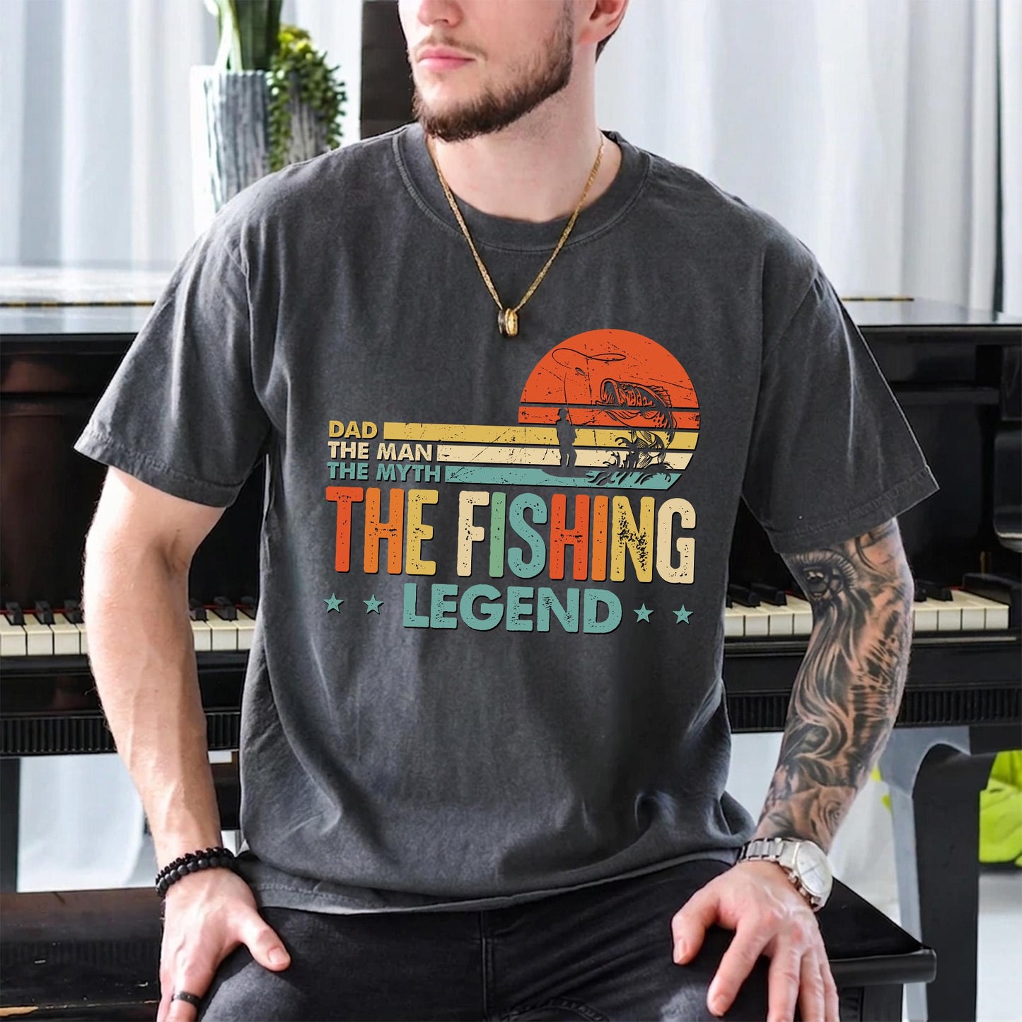 Father's Day Gift for Dad, Fishing Dad Shirt, Custom Dads T-Shirts, Gifts for Husband