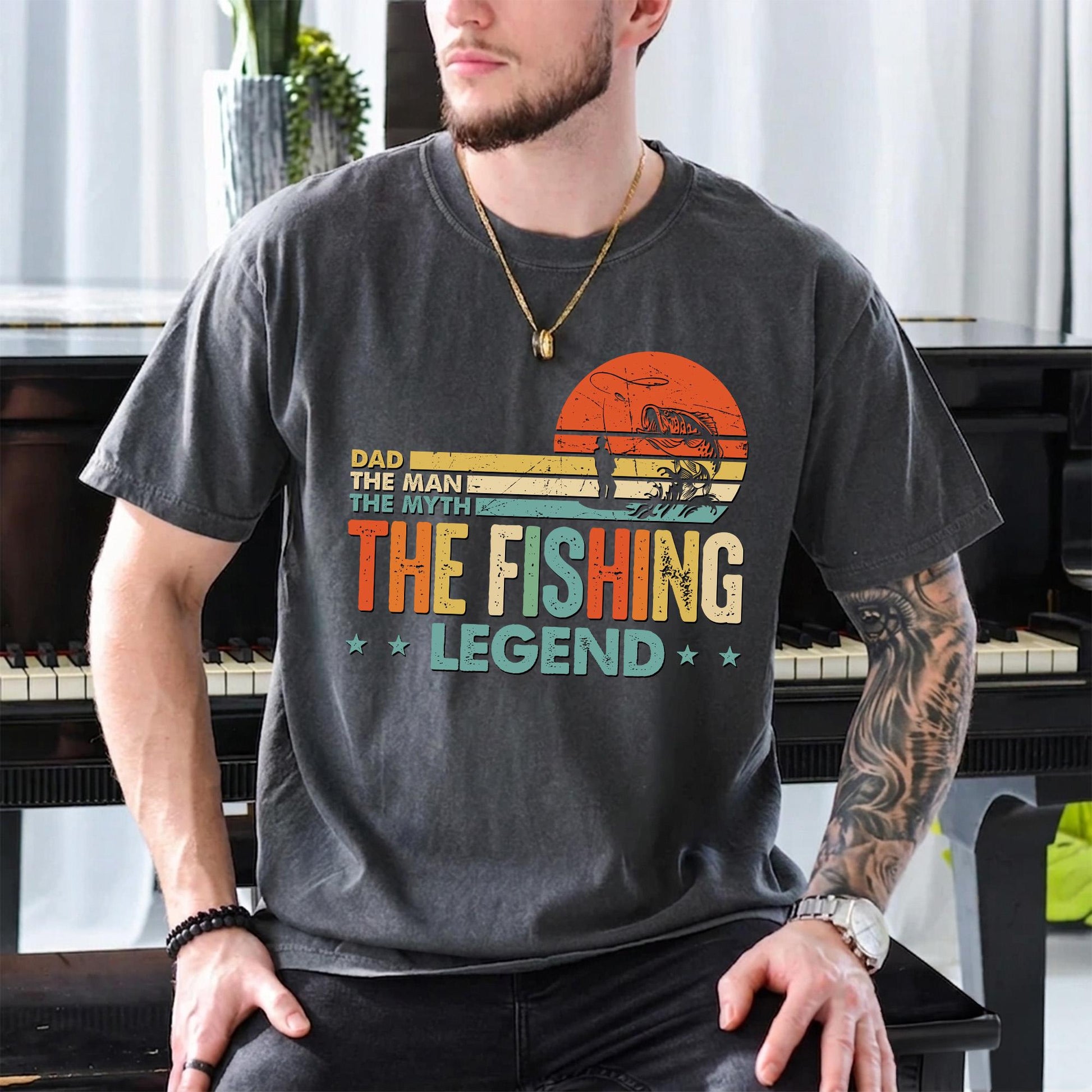 Father's Day Gift for Dad, Fishing Dad Shirt, Custom Dads T-Shirts, Gifts for Husband