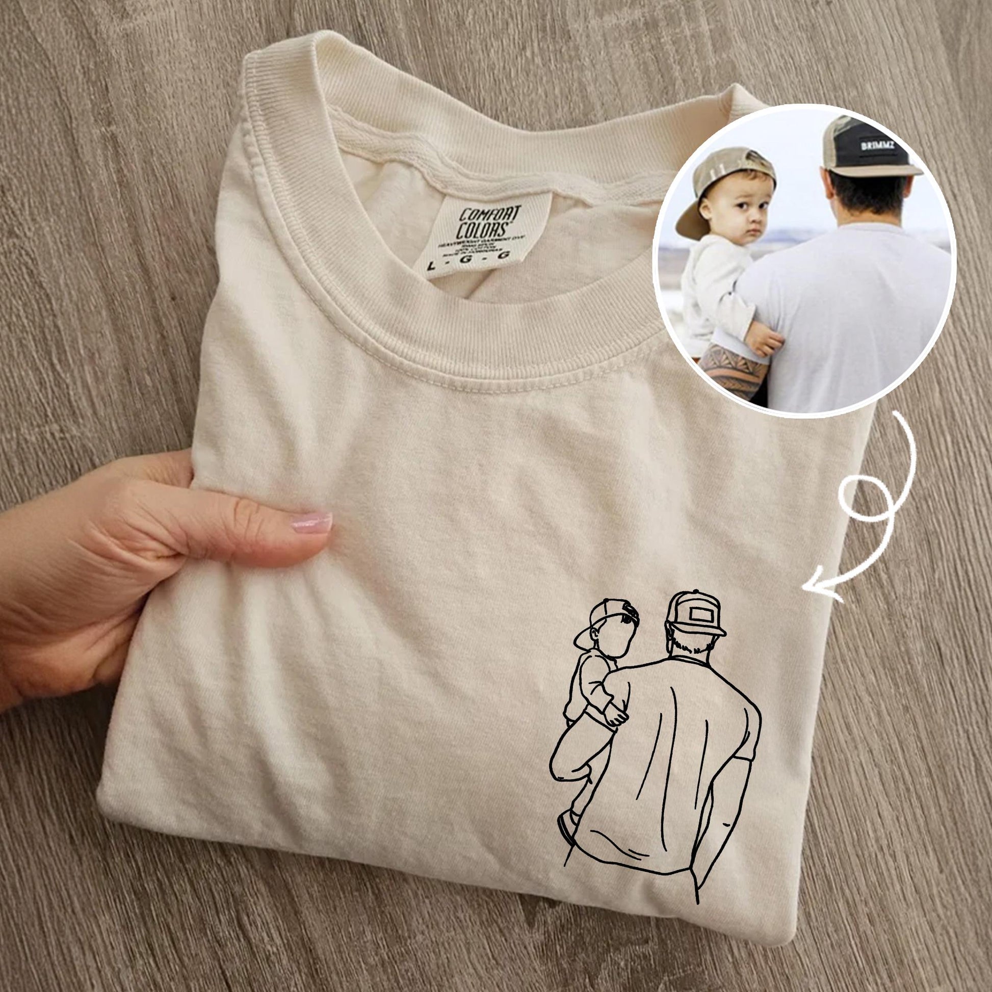 Custom Dad Portrait Shirt, Portrait From Photo Father's Day Shirt, Gift for Dad, Daddy, 1st Fathers Day Gift for Husband