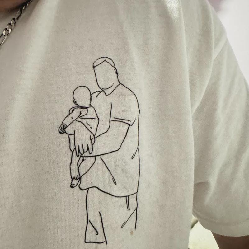 Custom Dad Shirt: Dads Portrait From Photo Shirts, Dads Birthday Gifts, First Time Dad Gift, Fathers Day Shirt Gift for Dads