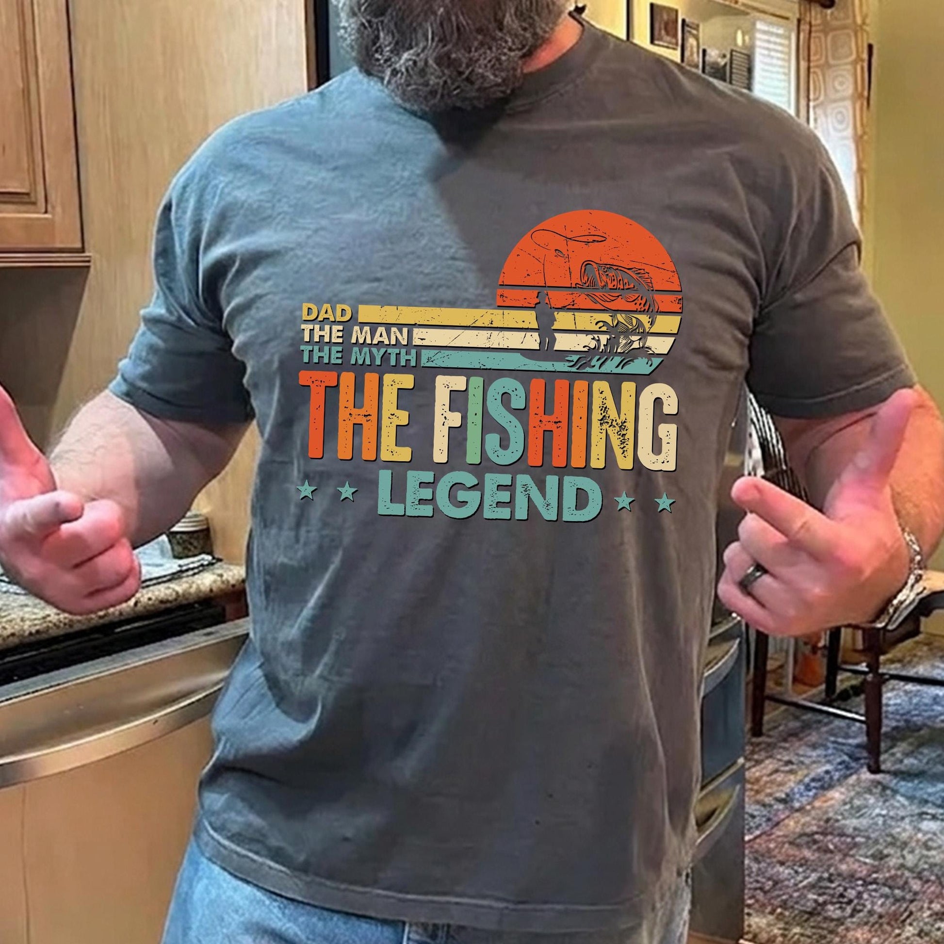 Father's Day Gift for Dad, Fishing Dad Shirt, Custom Dads T-Shirts, Gifts for Husband