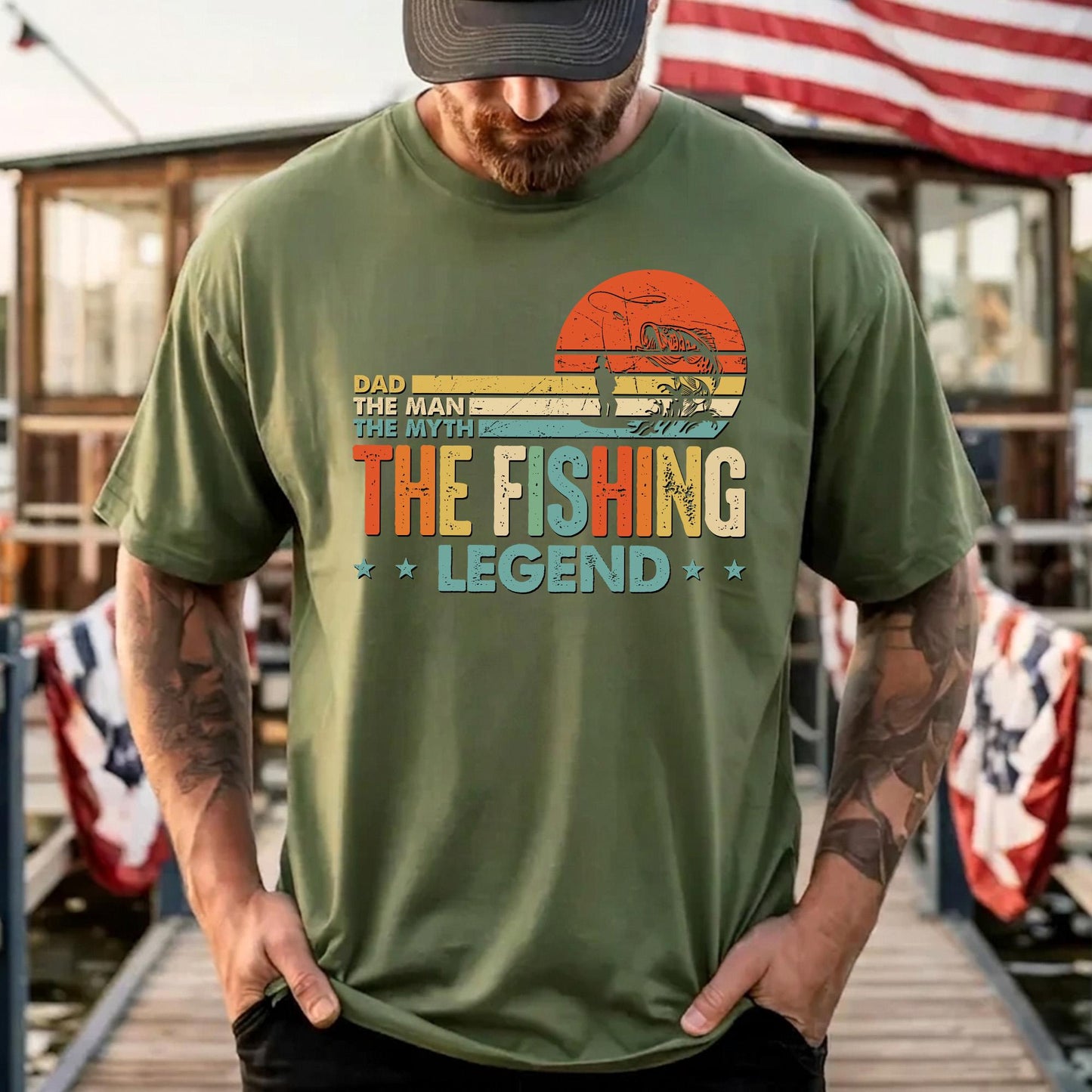Father's Day Gift for Dad, Fishing Dad Shirt, Custom Dads T-Shirts, Gifts for Husband
