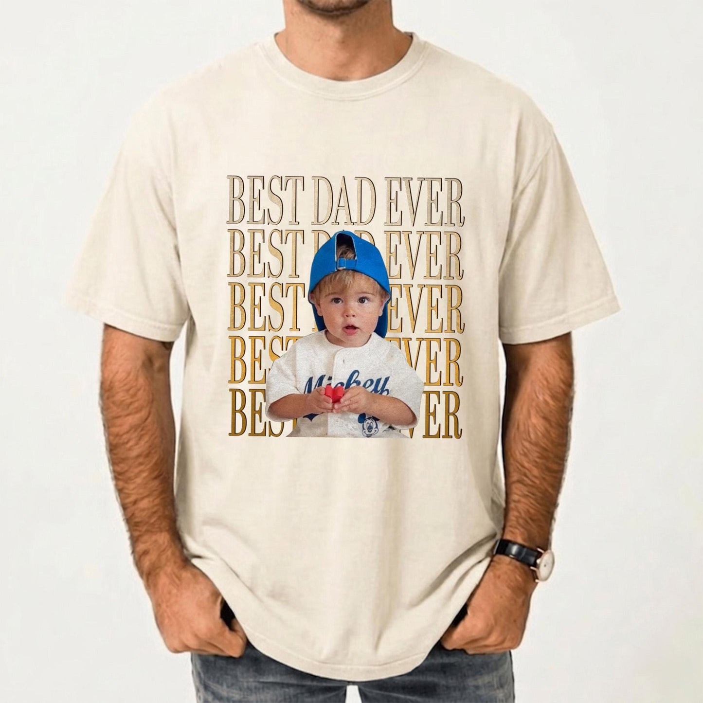 Custom Dad Photo Shirt, Personalized Kid Photo Shirt Gift for Dad, Father's Day Shirt Gift From Kid, New Dad Shirt