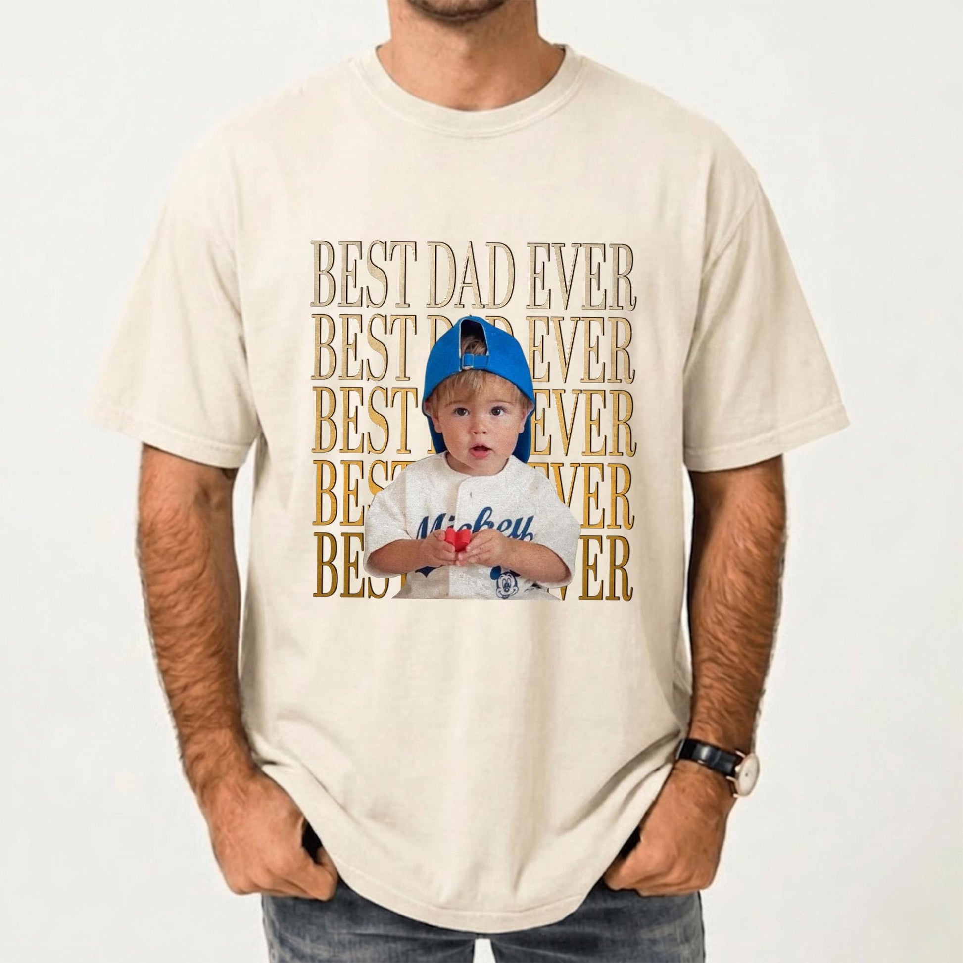 Custom Dad Photo Shirt, Personalized Kid Photo Shirt Gift for Dad, Father's Day Shirt Gift From Kid, New Dad Shirt