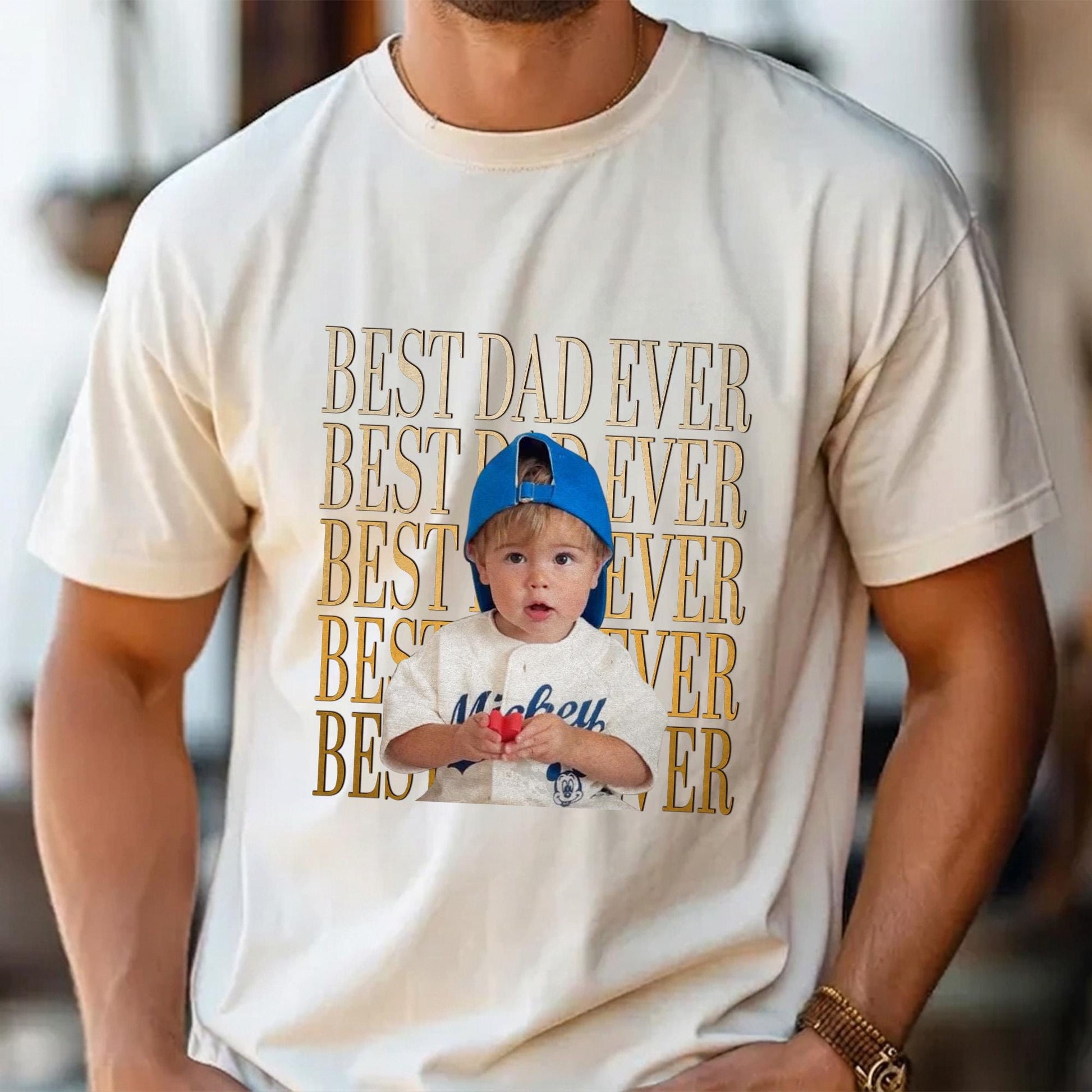 Custom Dad Photo Shirt, Personalized Kid Photo Shirt Gift for Dad, Father's Day Shirt Gift From Kid, New Dad Shirt
