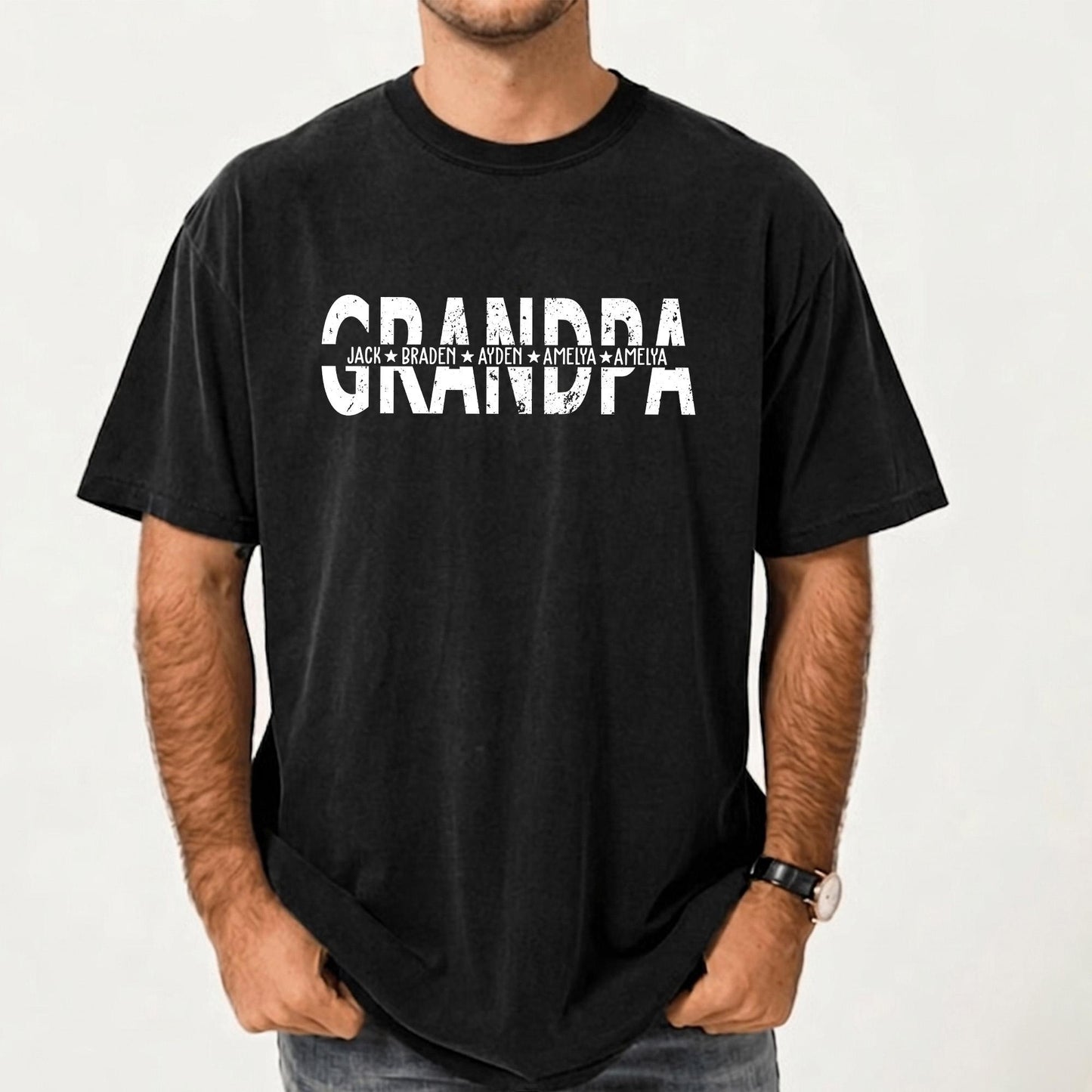Custom Grandpa Shirt, Grandpa Shirt With Grandkids Names, Father's Day Shirt Gift for Dad, Grandfather