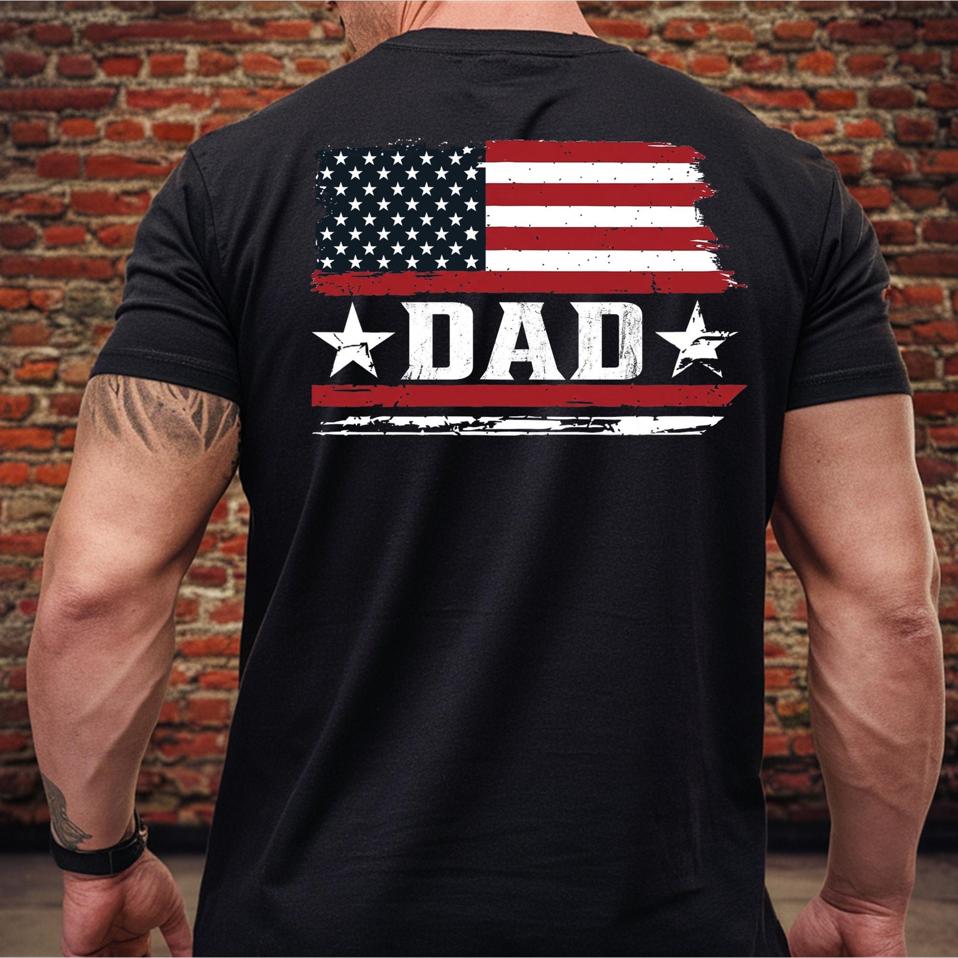Patriotic Father's Day Gift for Husband, Personalized Dad and Daughter Matching Shirts, Custom Dad America Shirt