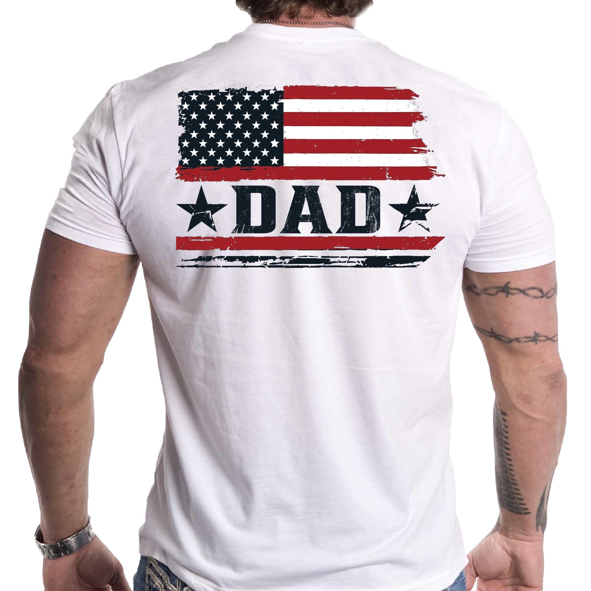 Dad America Shirt, Father's Day Shirt Gift for Husband, 4th of July Dad Shirt, Retro America Flag Shirt