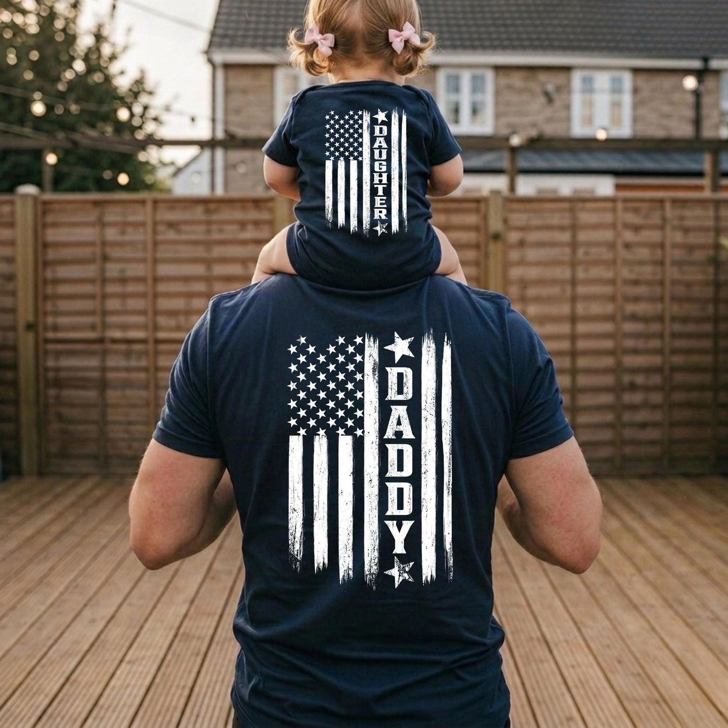 Personalized Daddy America Shirt, America Flag T-Shirt, Father's Day Shirt Gift for Husband