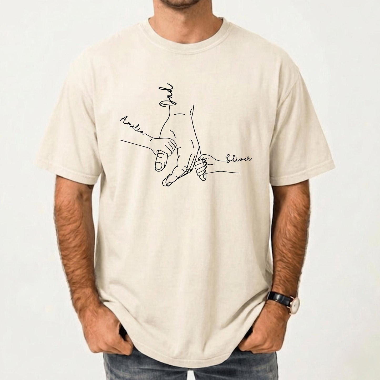 Dad Shirt, Custom Papa Shirt With Kids Names, Personalized Father's Day Gift for Dad from Kids