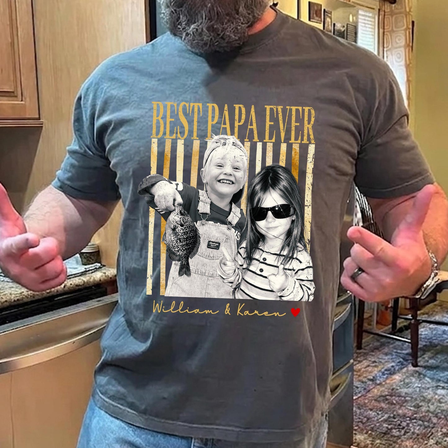 Custom Dad Shirt: Personalized Fathers Day Shirt With Kids Photo, Funny Dad Shirt, Gift for Dad, Grandpa