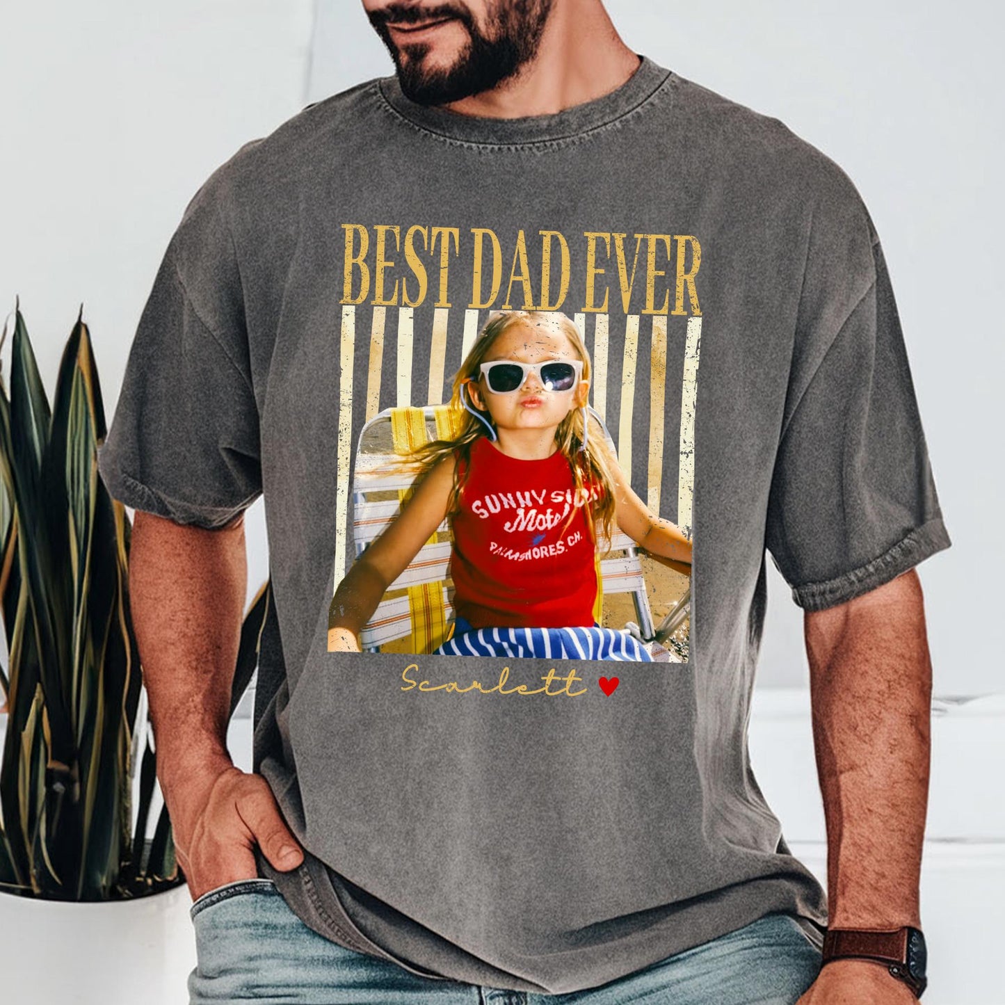 Custom Papa Photo Shirt, Fathers Day Shirt with Kids, Funny Dad Shirt, Best Dad Ever Shirt, New Dad Gift