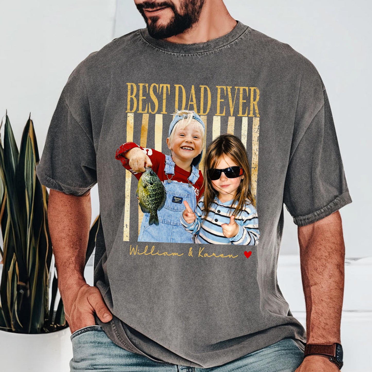 Custom Dad Photo Shirt, Fathers Day Shirts Gifts for Dad, Best Dad Ever Shirt, New Dad Gift