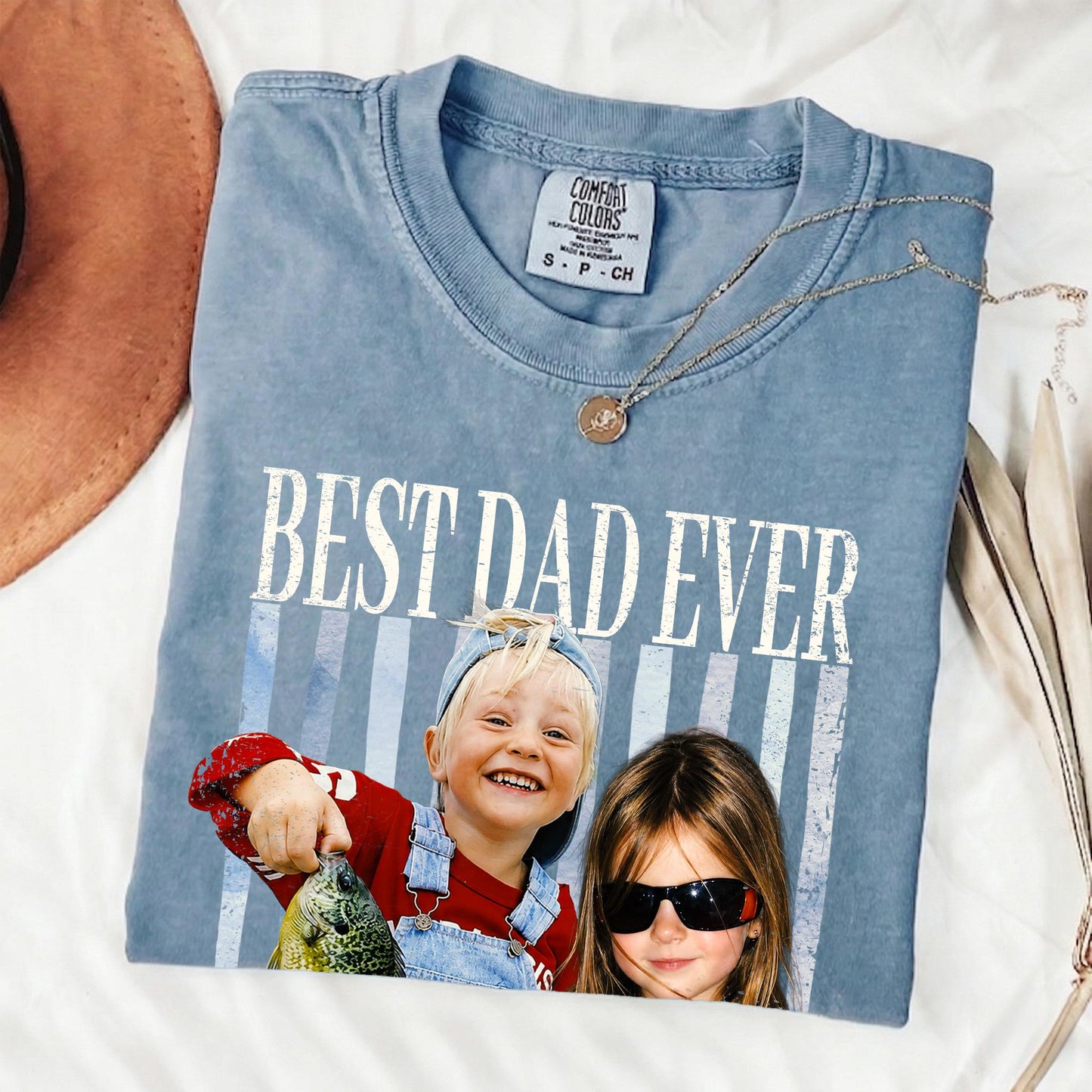 Custom Dad Photo Shirt, Fathers Day Shirts Gifts for Dad, Best Dad Ever Shirt, New Dad Gift