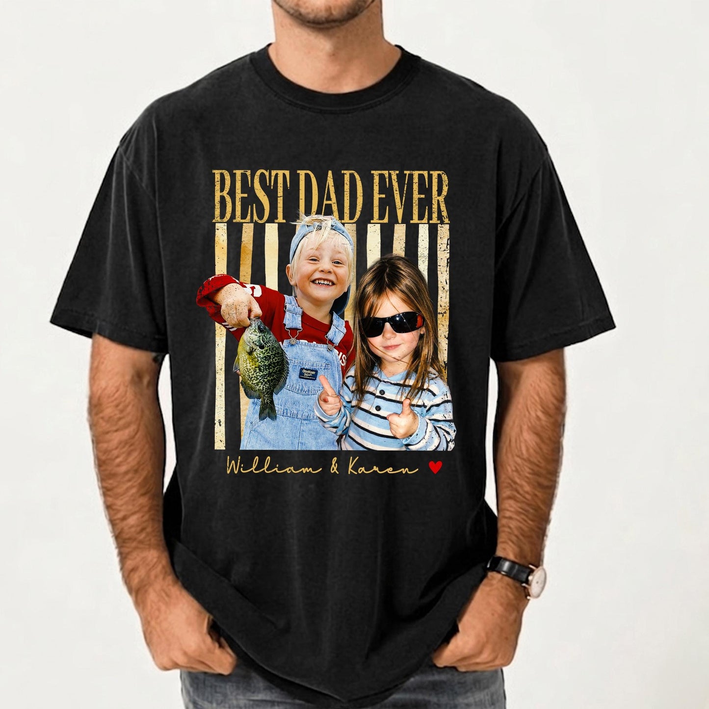 Custom Dad Photo Shirt, Fathers Day Shirts Gifts for Dad, Best Dad Ever Shirt, New Dad Gift