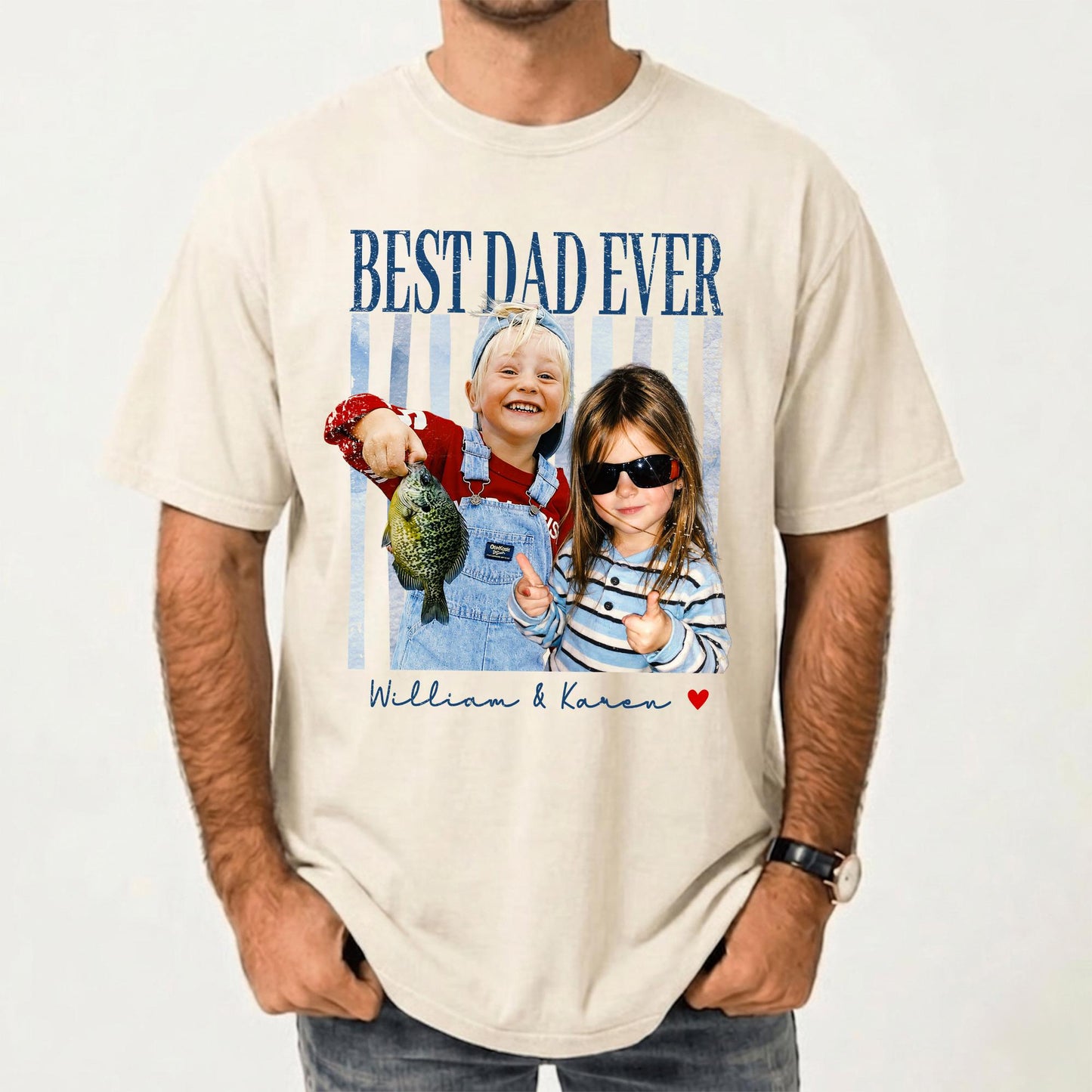 Custom Dad Photo Shirt, Fathers Day Shirts Gifts for Dad, Best Dad Ever Shirt, New Dad Gift