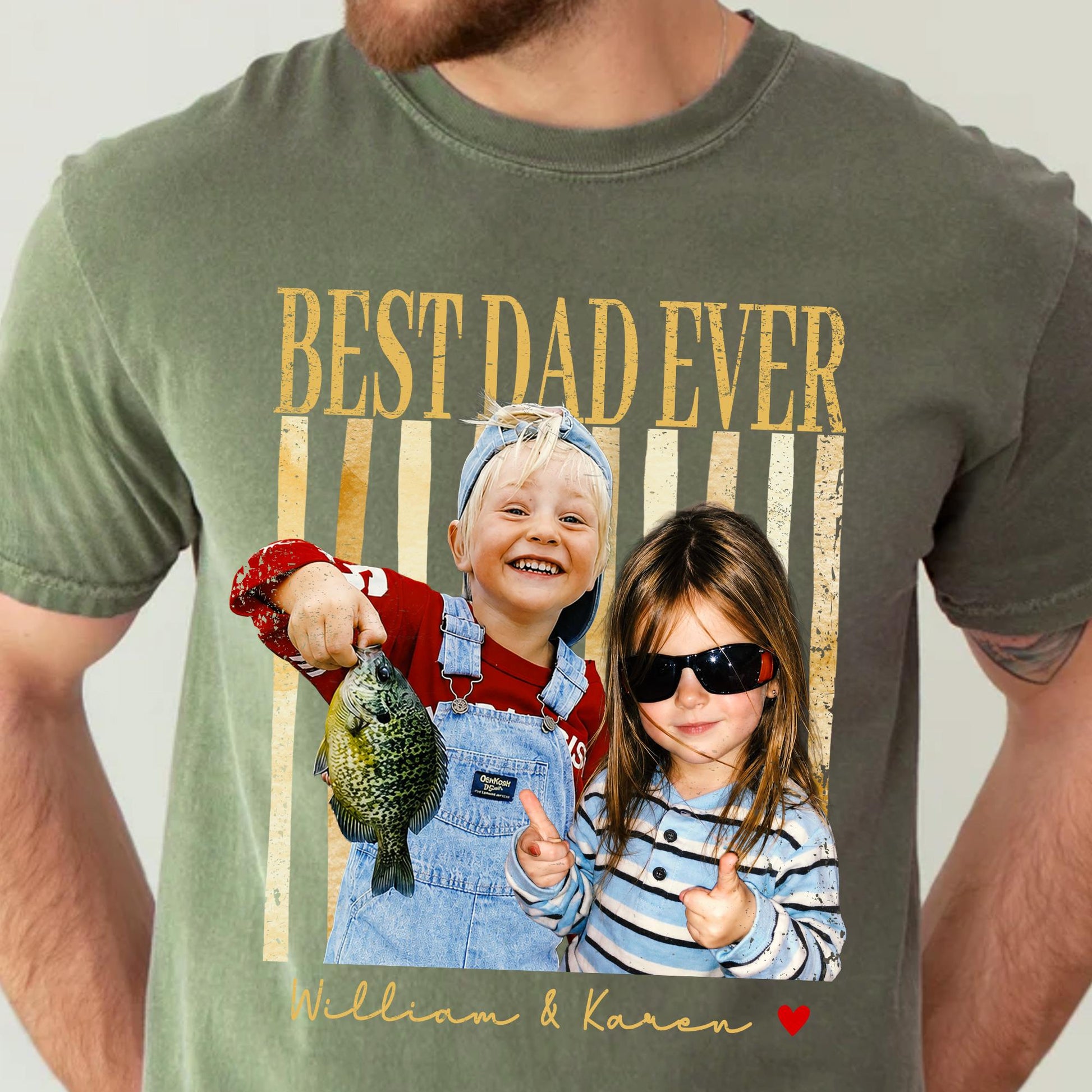 Custom Dad Photo Shirt, Fathers Day Shirts Gifts for Dad, Best Dad Ever Shirt, New Dad Gift