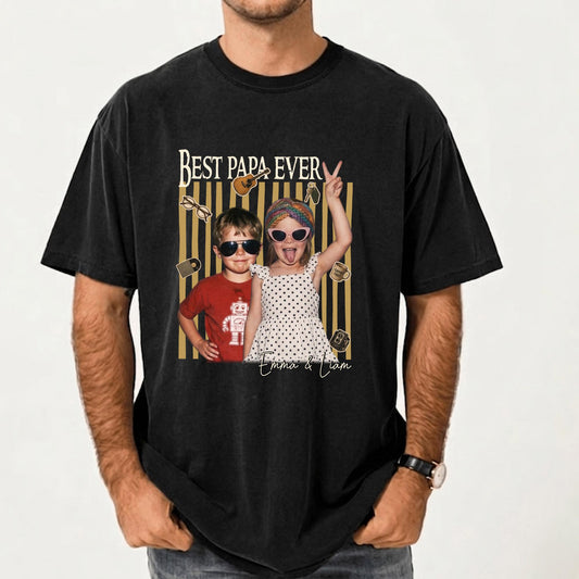 Custom Dad Shirt with Kids Photo, Fathers Day Shirts Gifts for Dad, Grandparent Gift